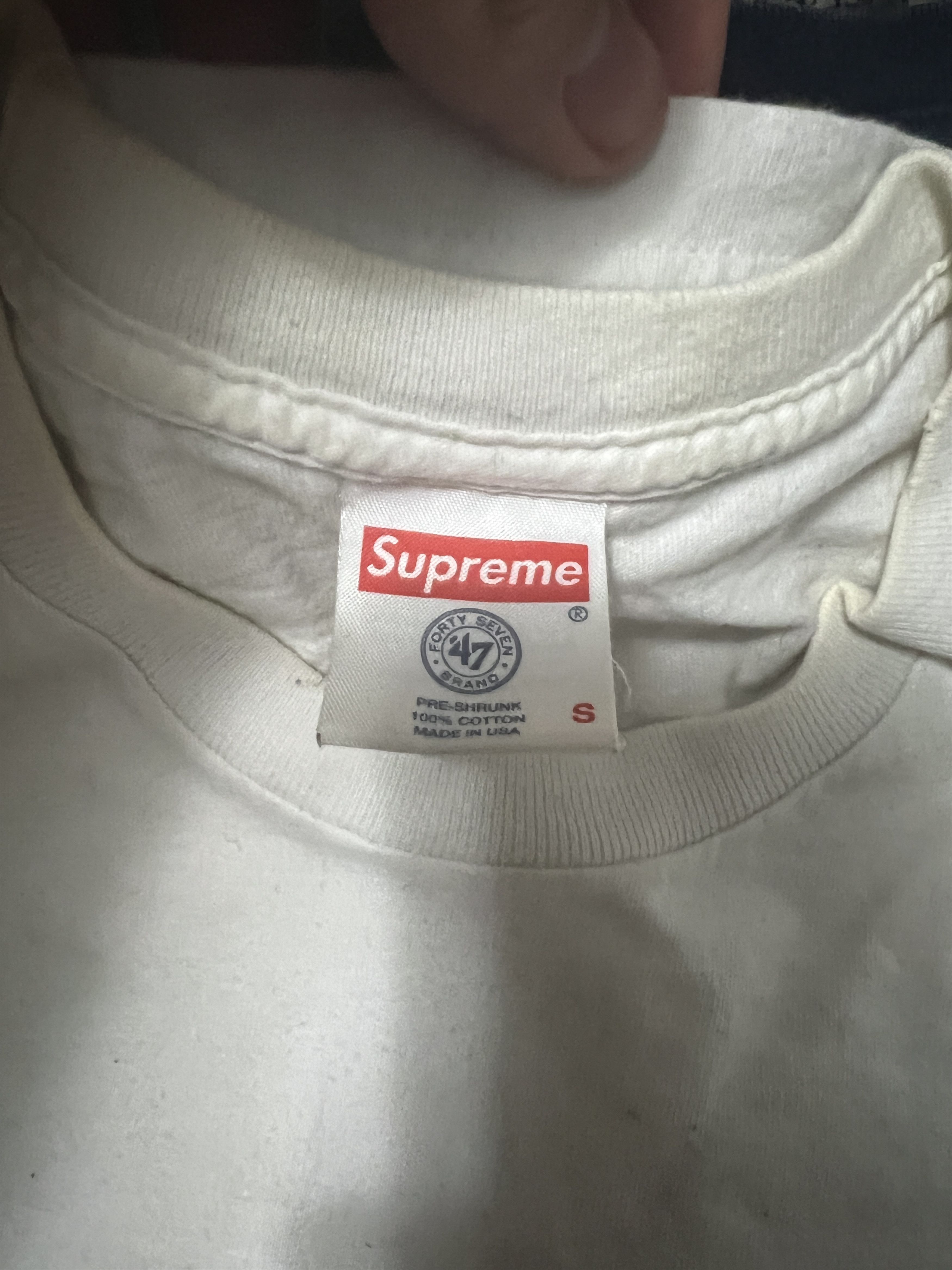 トップス New York Yankees Supreme Box Logo Tee S Supreme New York Yankees Box Logo Tee Navy Men's - SS15 - US