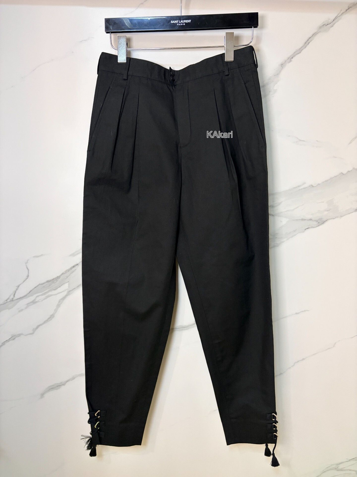Saint Laurent Paris Saint Laurent 2022 SS Runway Black Tassel Pants Size US 30 / EU 46 - 1 Thumbnail