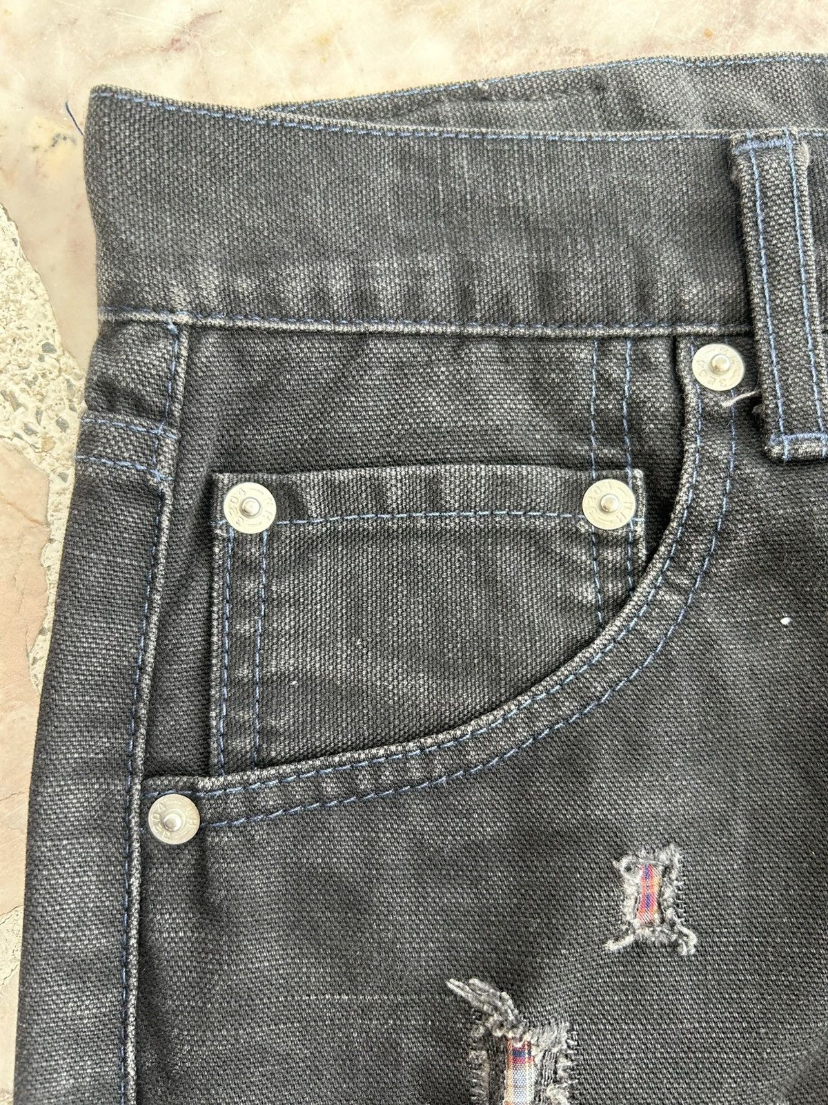 Neighborhood Neighborhood Crazy Punk Black Ripped Denim Size US 30 / EU 46 - 6 Thumbnail