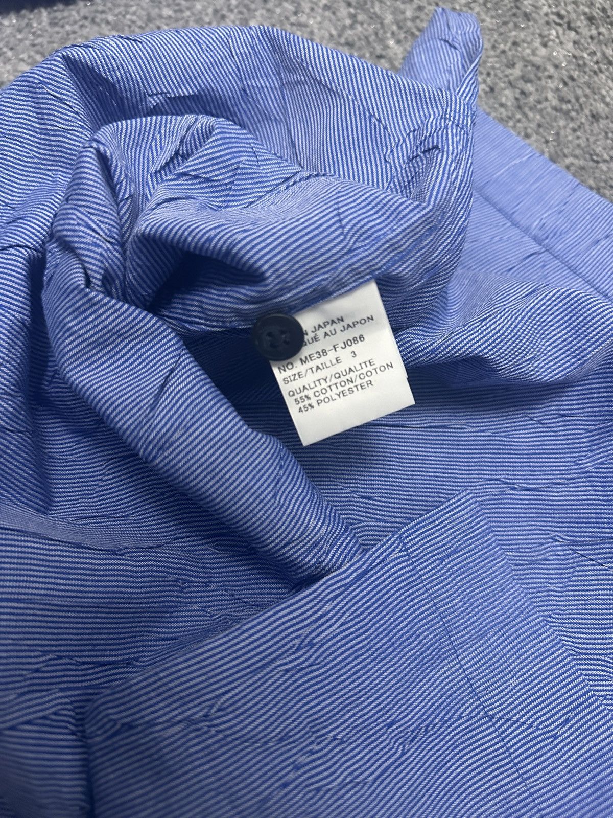 Issey Miyake Issey Miyake Striped Shirt Pleated Design Size US L / EU 52-54 / 3 - 7 Thumbnail