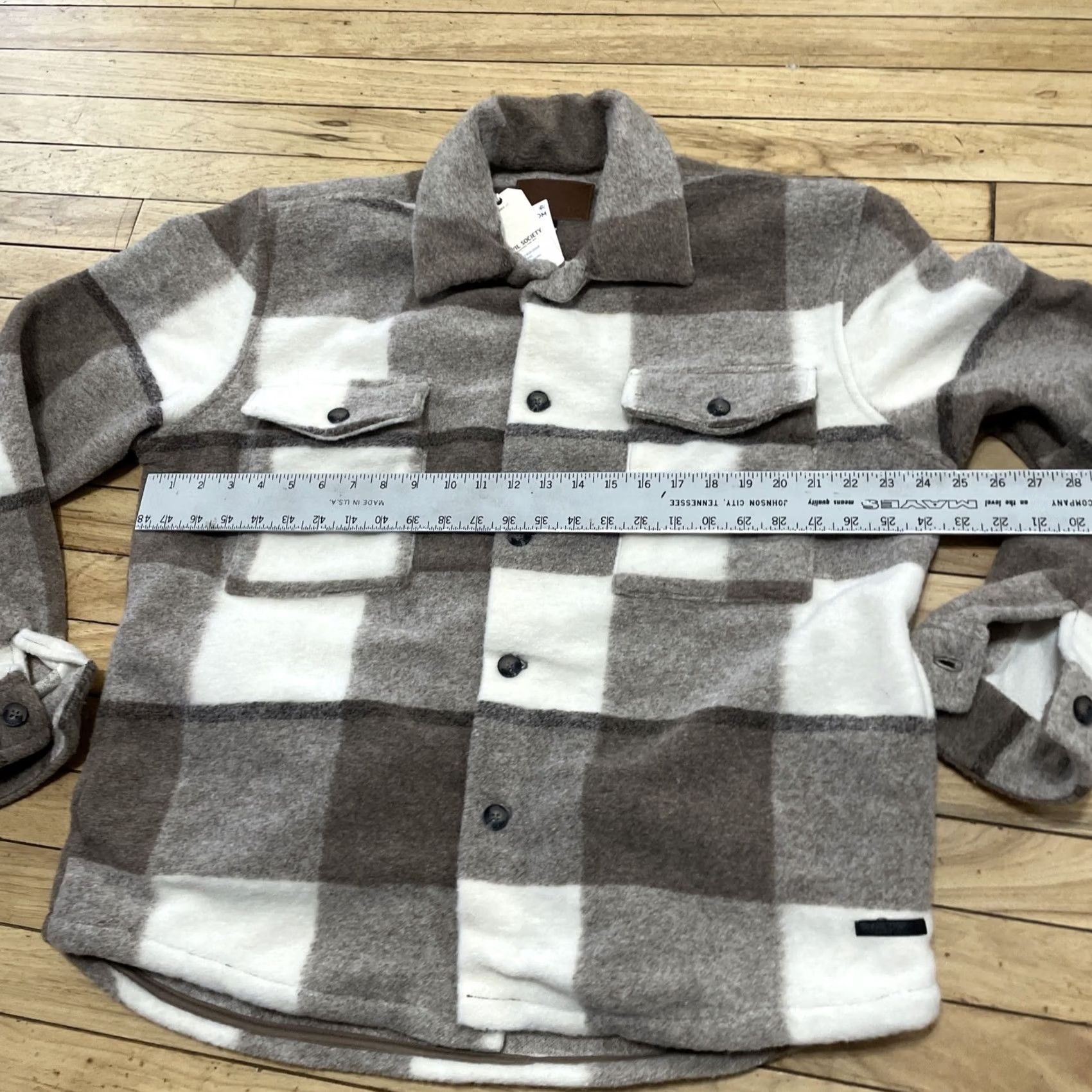 Vintage VINTAGE Civil Society Fleece Flannel Shacket Men XL Brown Plaid New Khaki NEW 0 Size US XL / EU 56 / 4 - 6 Thumbnail