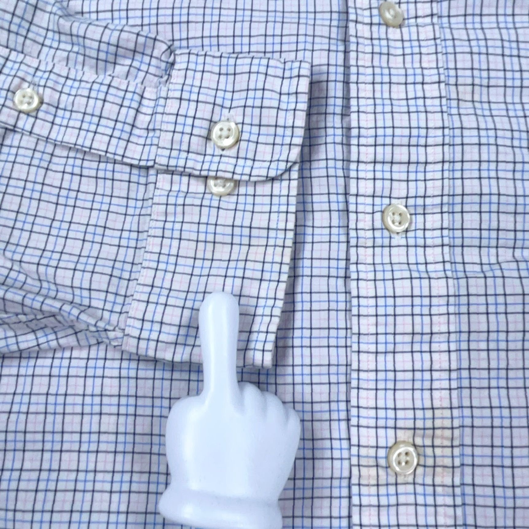 Ralph Lauren Ralph Lauren Shirt Men 17 34 White Blue Pink Plaid Button Up Dress Poplin Pony Shirt Button-Front Mens Regular White Plaid Classic Preppy Size 46R - 6 Thumbnail
