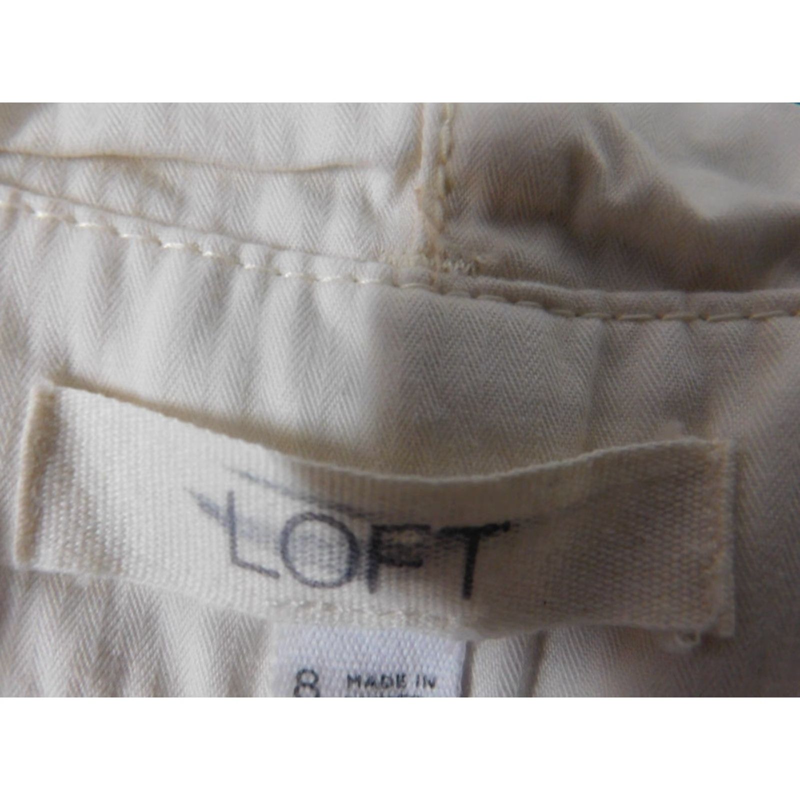 Loft LoFt Womens Shorts 8 Beige Chino Straight Casual Size 26" / US 2 / IT 38 - 4 Thumbnail