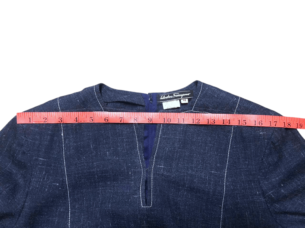 Salvatore Ferragamo × Vintage Vintage Salvatore Ferragamo Wool Dress Short Sleeve Size XL / US 12-14 / IT 48-50 - 17 Thumbnail