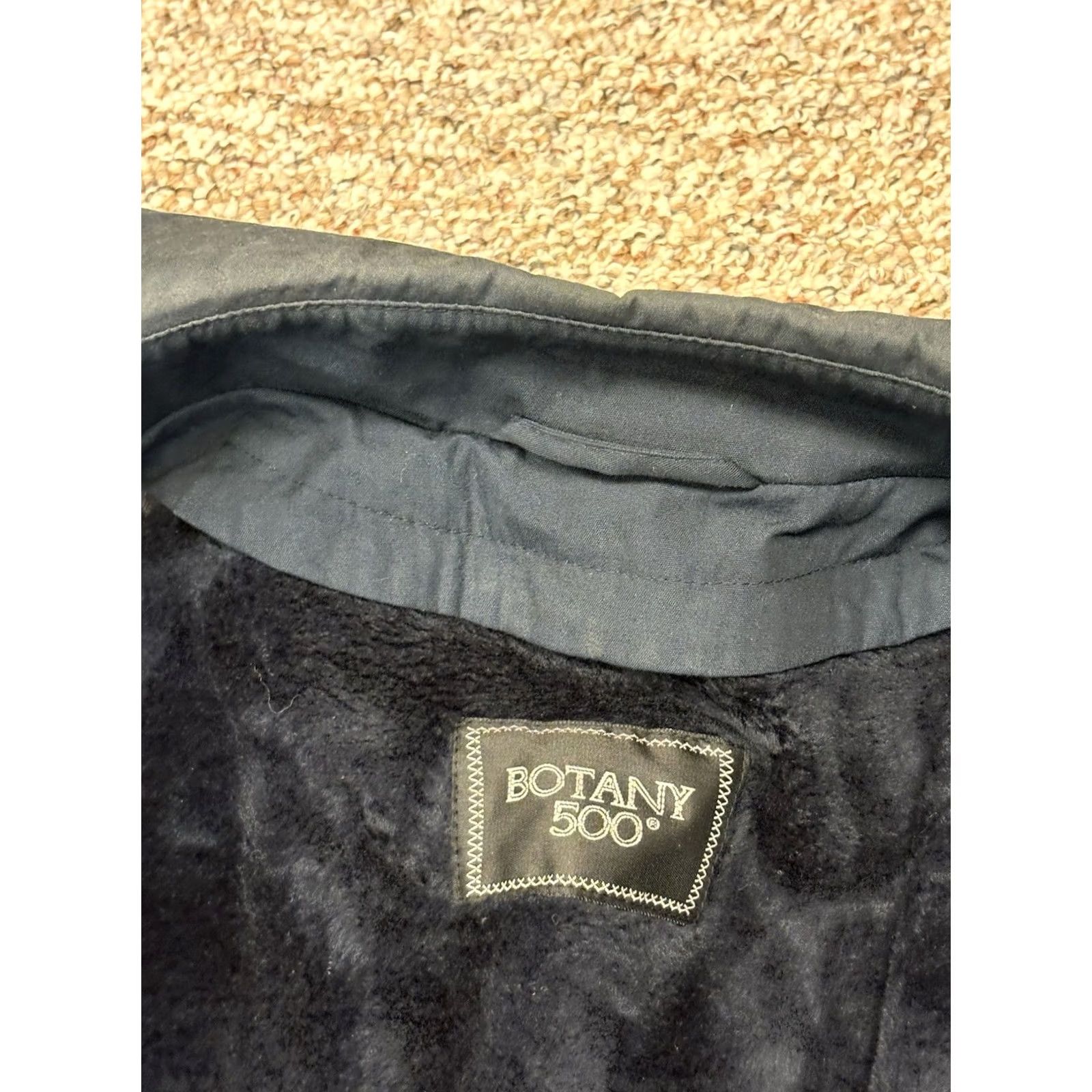 Vintage VINTAGE Botany 500 Navy Blue Trench Coat Jacket W/ Removable Winter Lining 44 L Navy Blue Coat Unisex Adults Mens Womens Tall L 44 Long Trench Coat Size M / US 6-8 / IT 42-44 - 5 Thumbnail