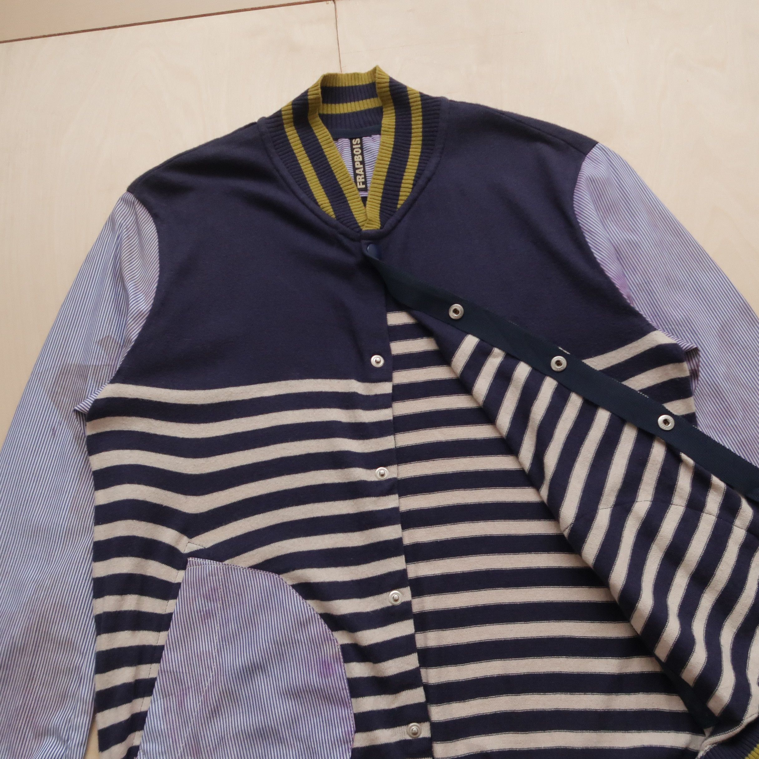 Issey Miyake 90s Issey Miyake Frapbois Hybrid Cardigan Knit Shirt Faded Size US M / EU 48-50 / 2 - 9 Thumbnail