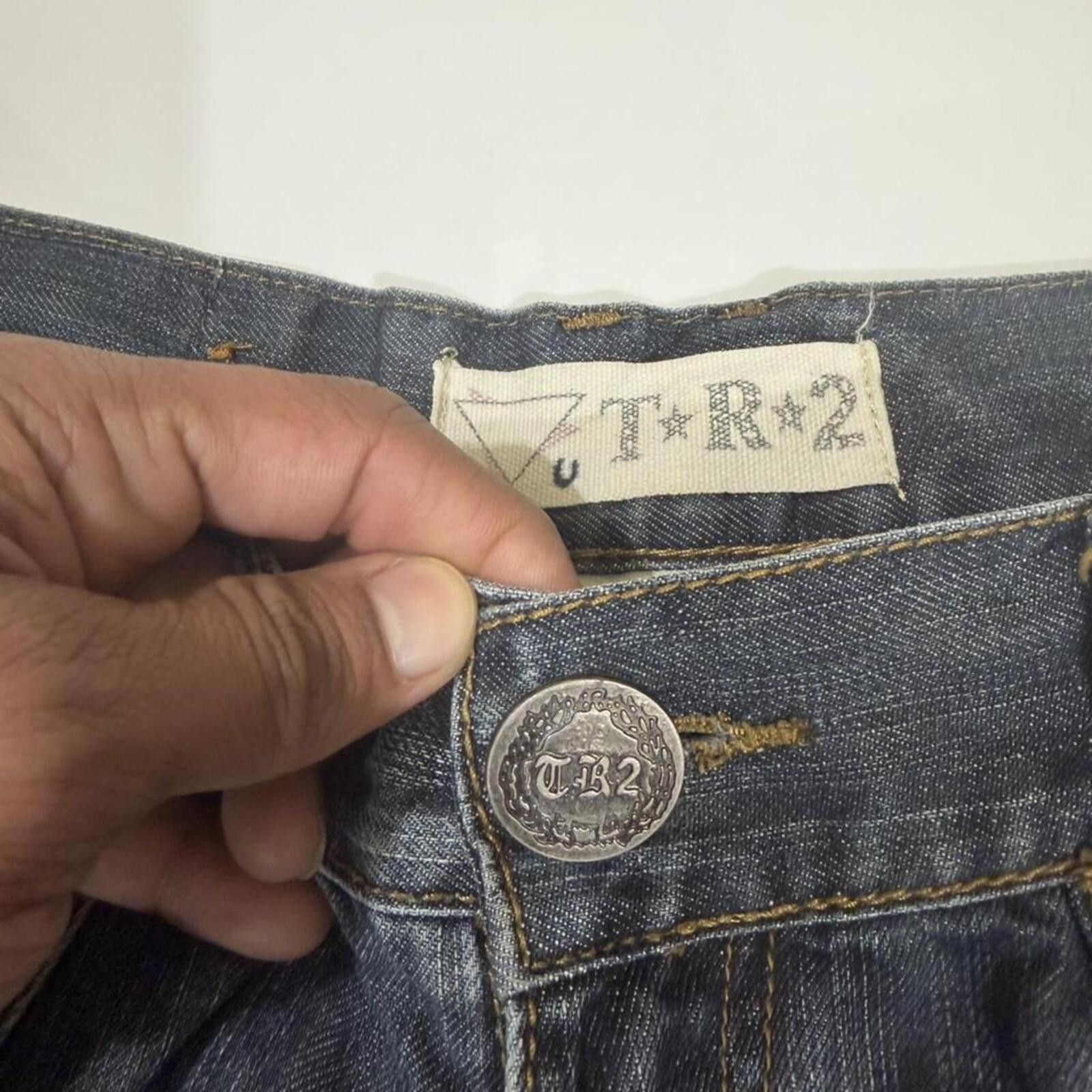 Other Y2K vintage T.R.2 unique Straight leg denim jeans Size US 33 - 5 Thumbnail
