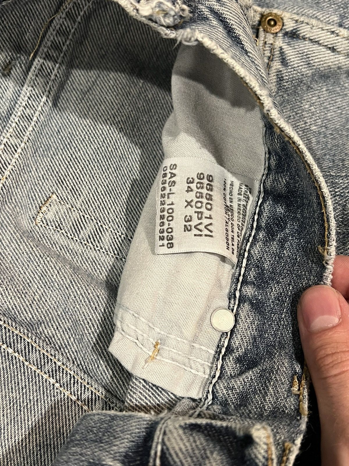 Vintage × Wrangler Wrangler Vintage Distressed Denim 34x32 Size US 34 / EU 50 - 8 Thumbnail