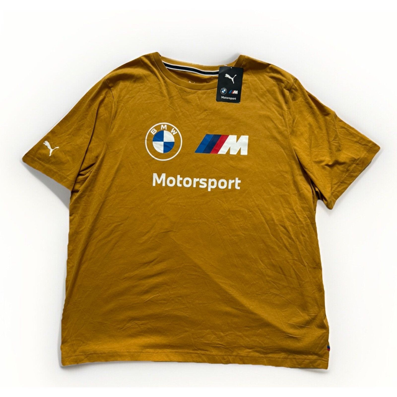 Puma NWT Puma BMW Motorsport Essential Logo Men's T Shirt Gold Size US XXL / EU 58 / 5 - 1 Thumbnail