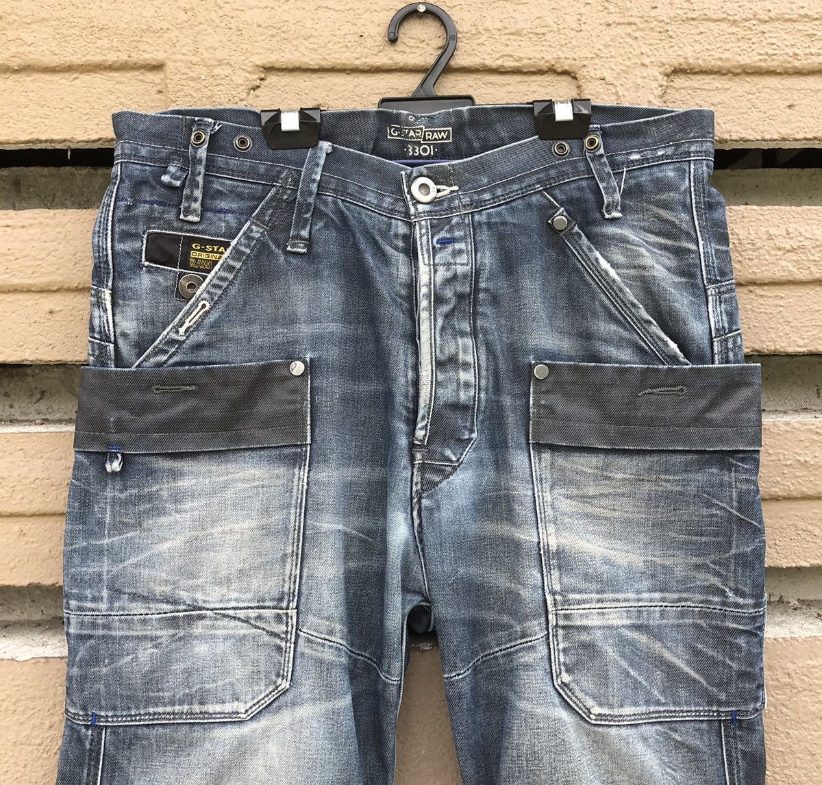 G-Star Vintage G-Star General Tapered Extract Straight Cut Jeans Size US 33 - 3 Thumbnail