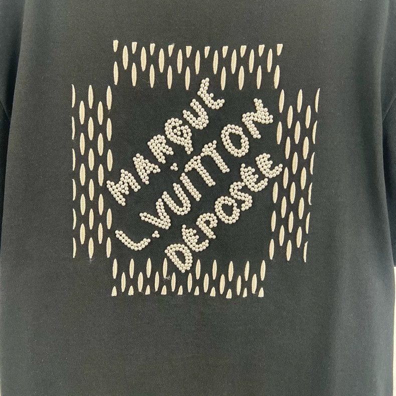 Louis Vuitton Louis Vuitton Fei Dong pearl beaded logo embroidered short Size US XXL / EU 58 / 5 - 4 Thumbnail
