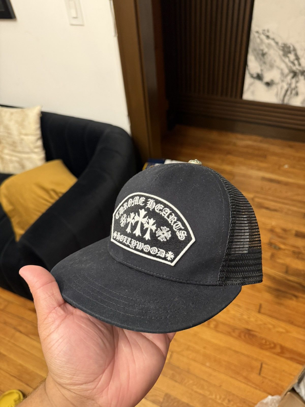 Chrome Hearts Chrome Hearts King Taco Trucker Hat Triple Cross Size ONE SIZE - 1 Thumbnail