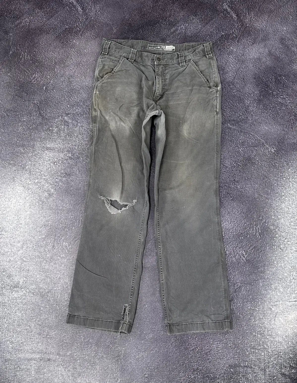 Carhartt × Vintage Vintage Carhartt Faded Grey American Hype Baggy Pants Size US 34 / EU 50 - 2 Thumbnail