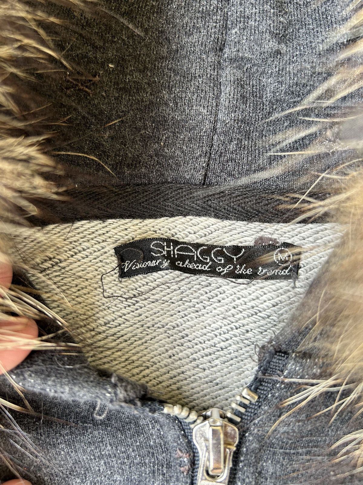 If Six Was Nine Shaggy fur hoodie skull zip style Ifsixwasnine lgb Size US M / EU 48-50 / 2 - 8 Thumbnail