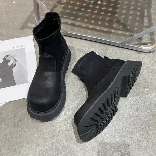 Other Men's Sock-Style Leather Boots - Chunky Sole Size US 10 / EU 43 - 4 Thumbnail