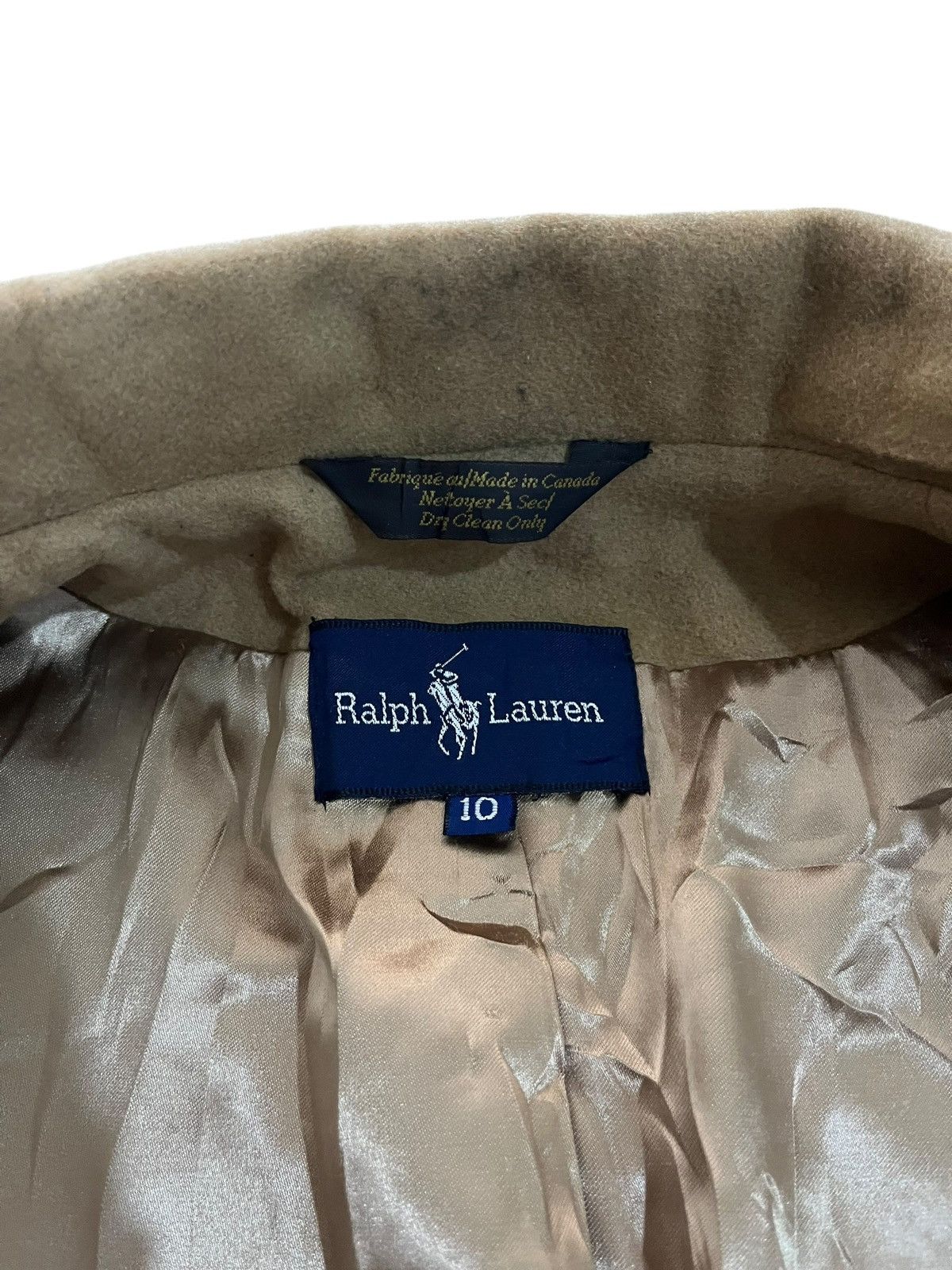 Polo Ralph Lauren VINTAGE POLO RALPH LAUREN WOOL D. BREASTED TRENCH COAT Size US L / EU 52-54 / 3 - 14 Thumbnail