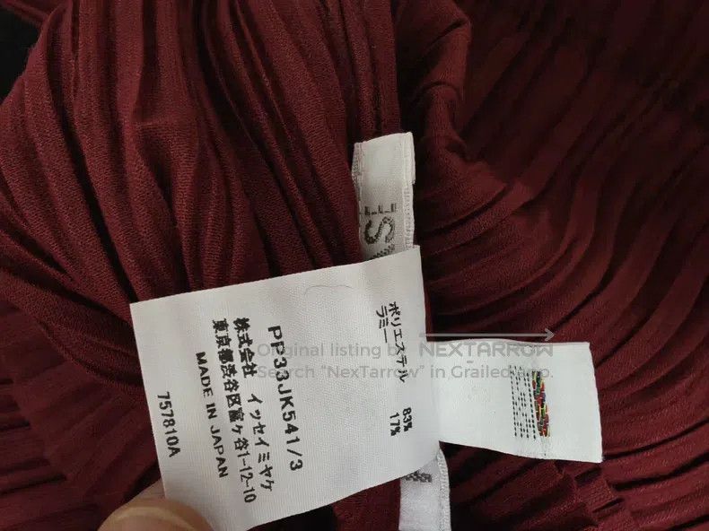 Issey Miyake Issey Miyake Bordeaux Red Top Size L / US 10 / IT 46 - 3 Thumbnail