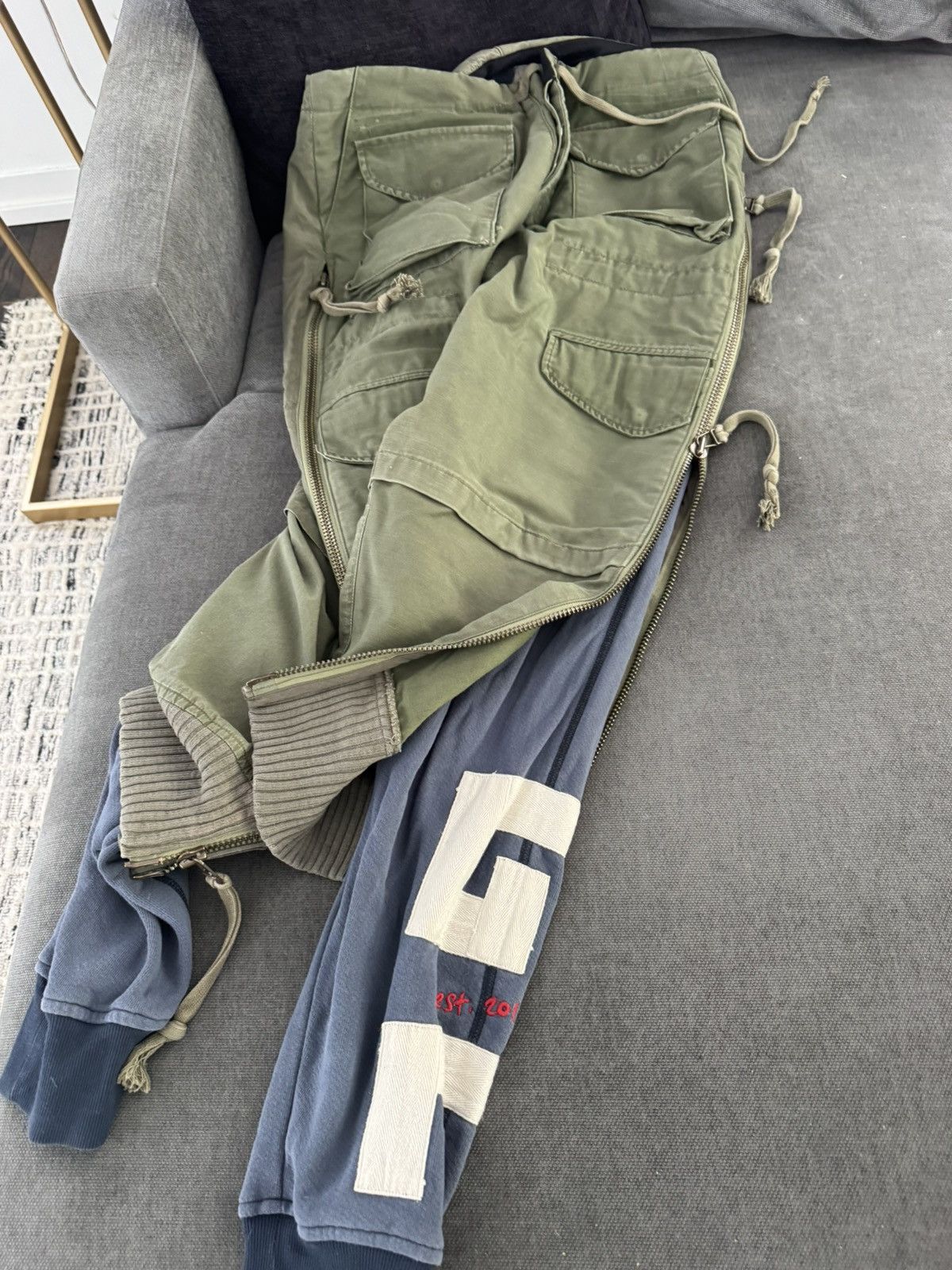 Greg Lauren Greg Lauren Military Zip Lounge Pants Size US 36 / EU 52 - 3 Thumbnail