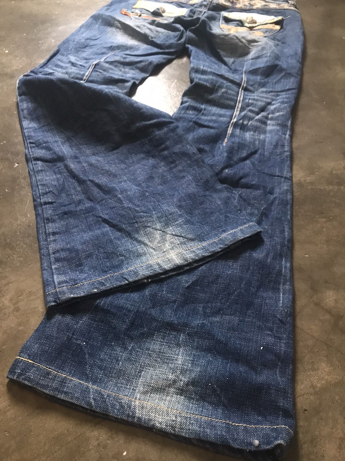 Beauty Beast Red Pepper Japan Co - Mud Washed Emblished Flare Jeans Size US 29 - 19 Thumbnail