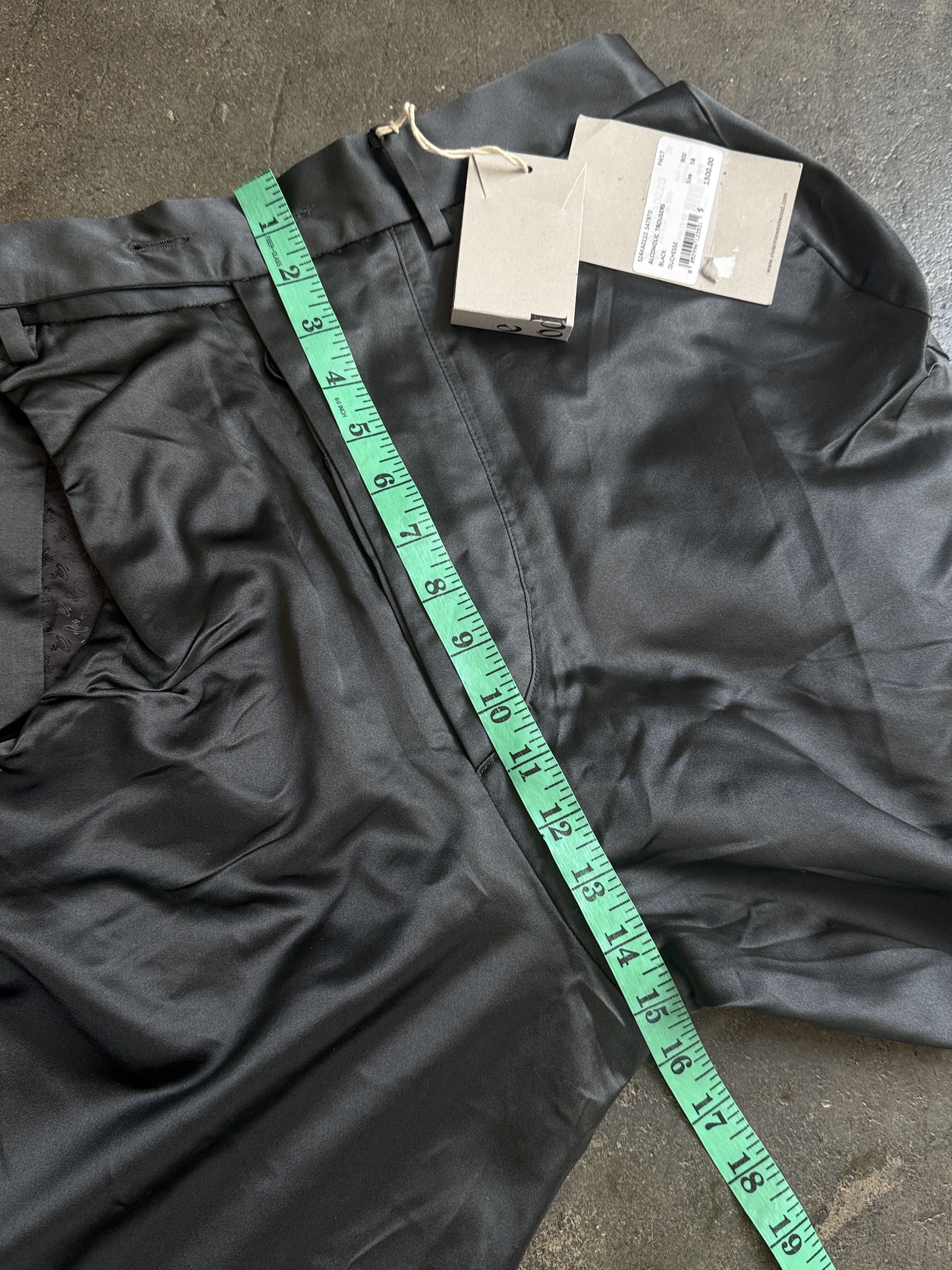 Vivienne Westwood NWT 1300$ F/W 2017 SILK and viscose shiny pants . Unreal Size 26" / US 2 / IT 38 - 12 Thumbnail