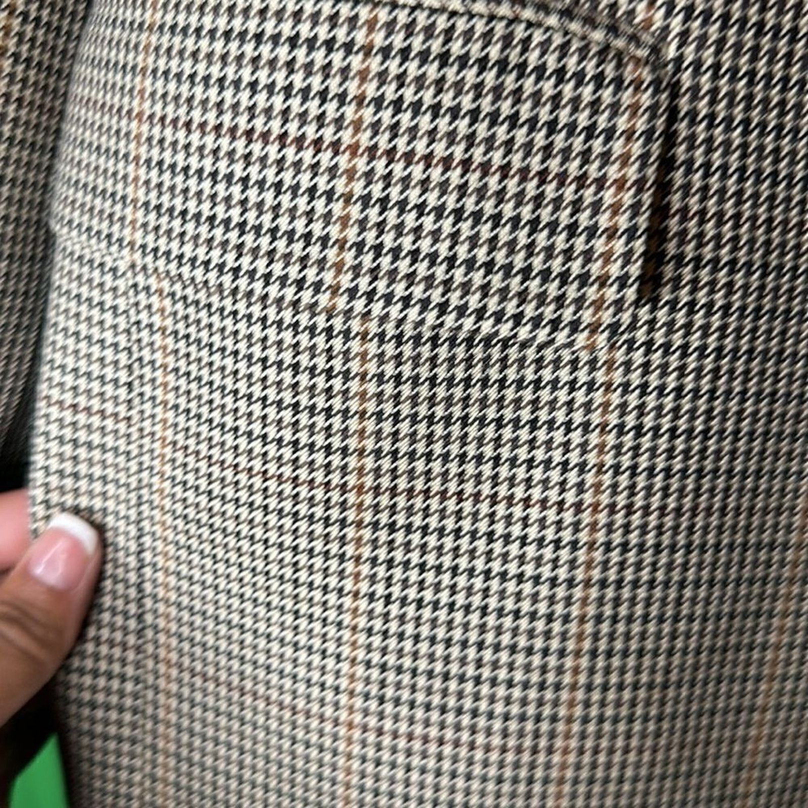 Burberry Burberrys Houndstooth 42R Plaid Blazer Vintage 90s Y2K Size 42R - 9 Thumbnail