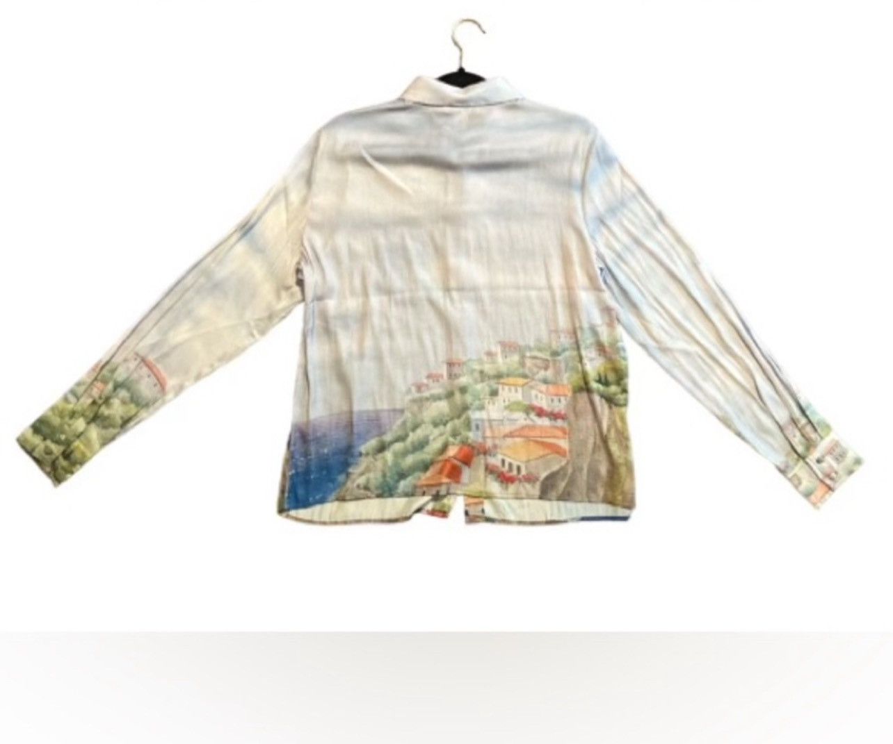 Rachel Zoe RACHEL ZOE Abstract Boho Button Down Coastal Theme Blouse Size M / US 6-8 / IT 42-44 - 4 Thumbnail