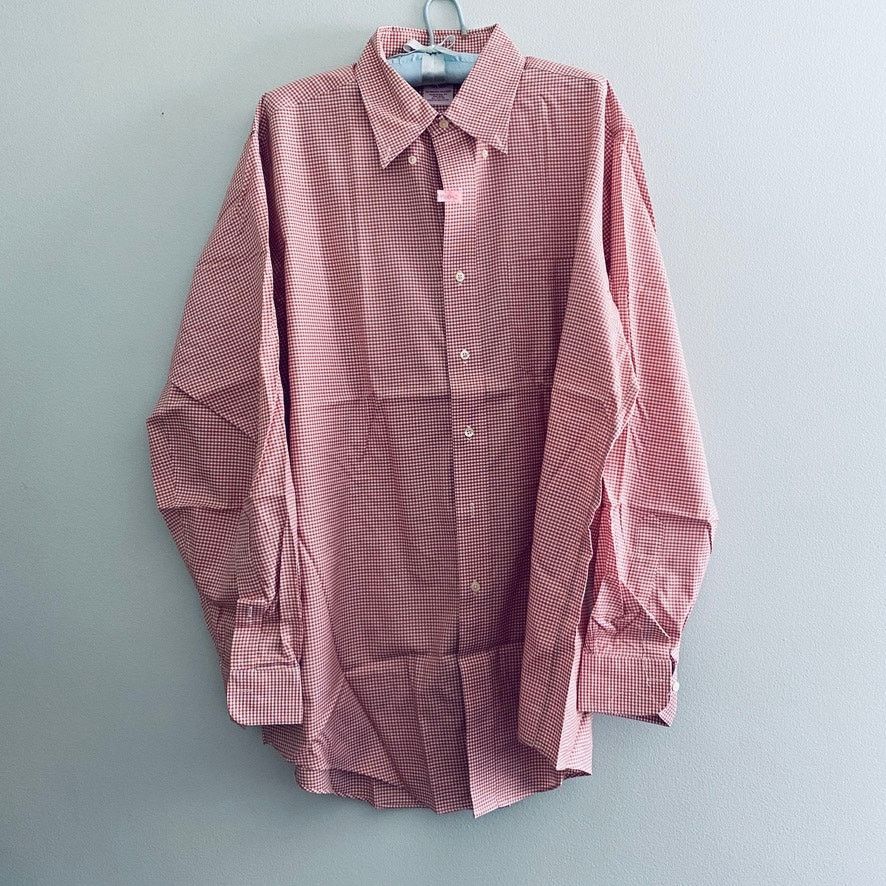 Brooks Brothers Brooks Brothers red micro plaid button down Size US L / EU 52-54 / 3 - 2 Thumbnail
