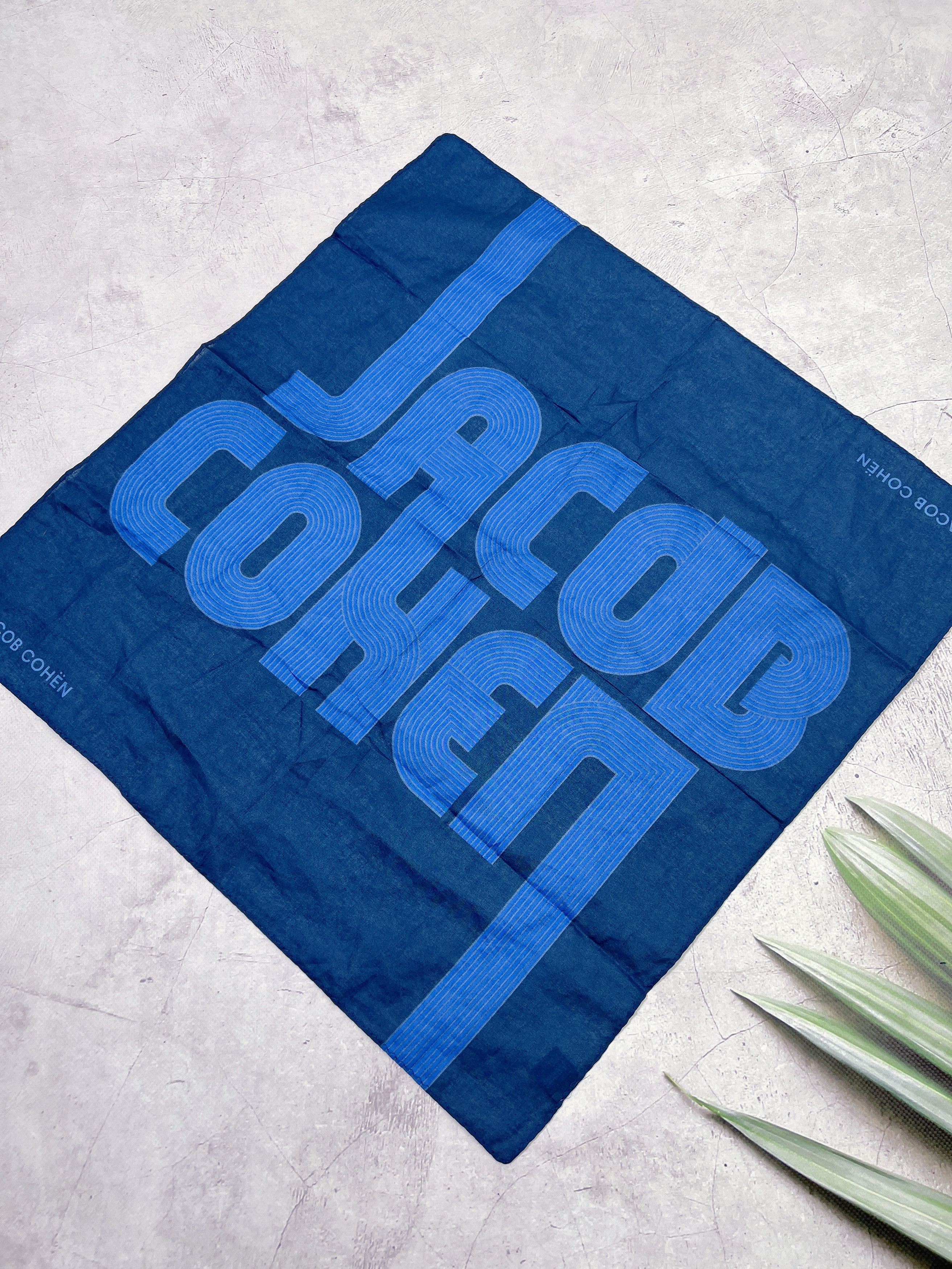 Designer × Jacob Cohen Jacob Cohen Square Scarf Big Logo Cotton Size ONE SIZE - 1 Thumbnail