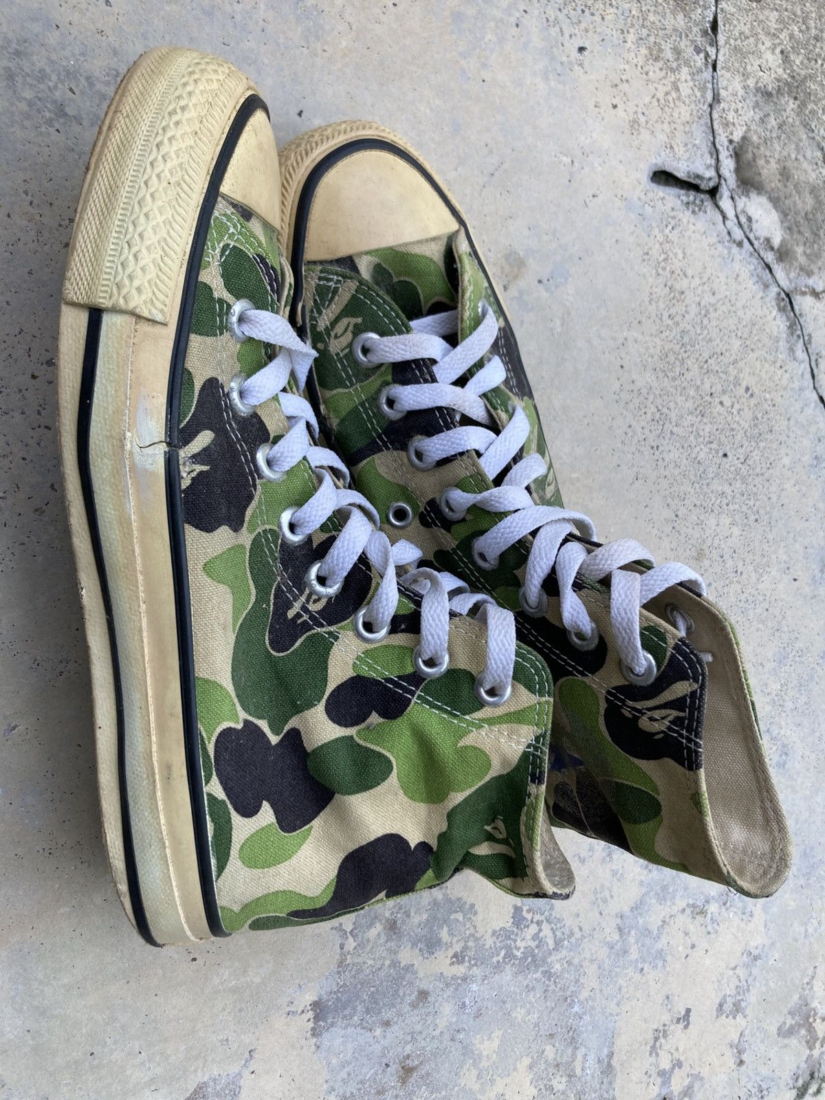 Converse × Vintage Vintage y2k Converse Camouflage Hi Top Sneakers Size US 5.5 / EU 38 - 2 Thumbnail