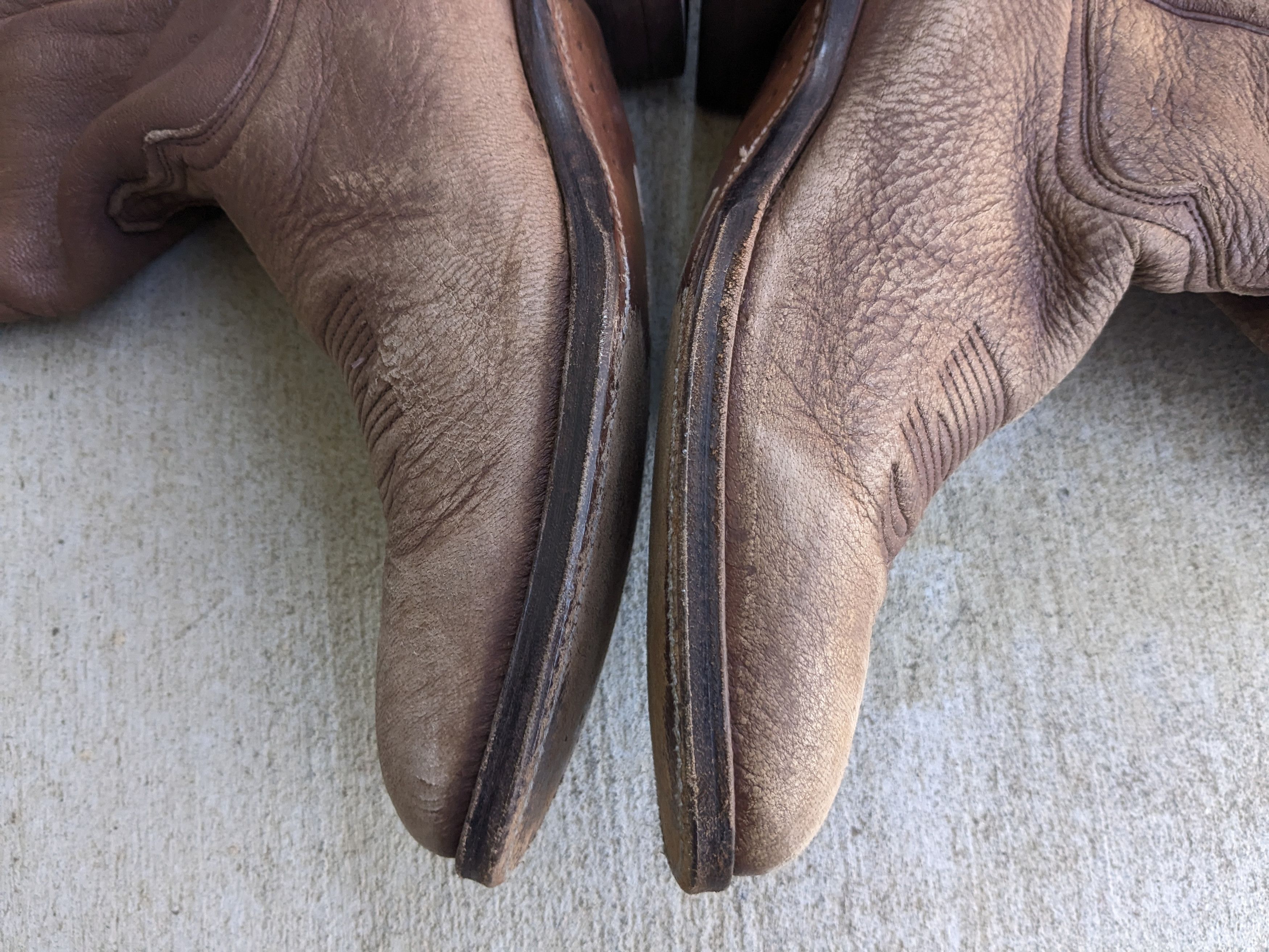 Genuine Leather × Vintage Abilene Cowboy Boots Brown Suede 11.5 D Americana Size US 11.5 / EU 44-45 - 6 Thumbnail