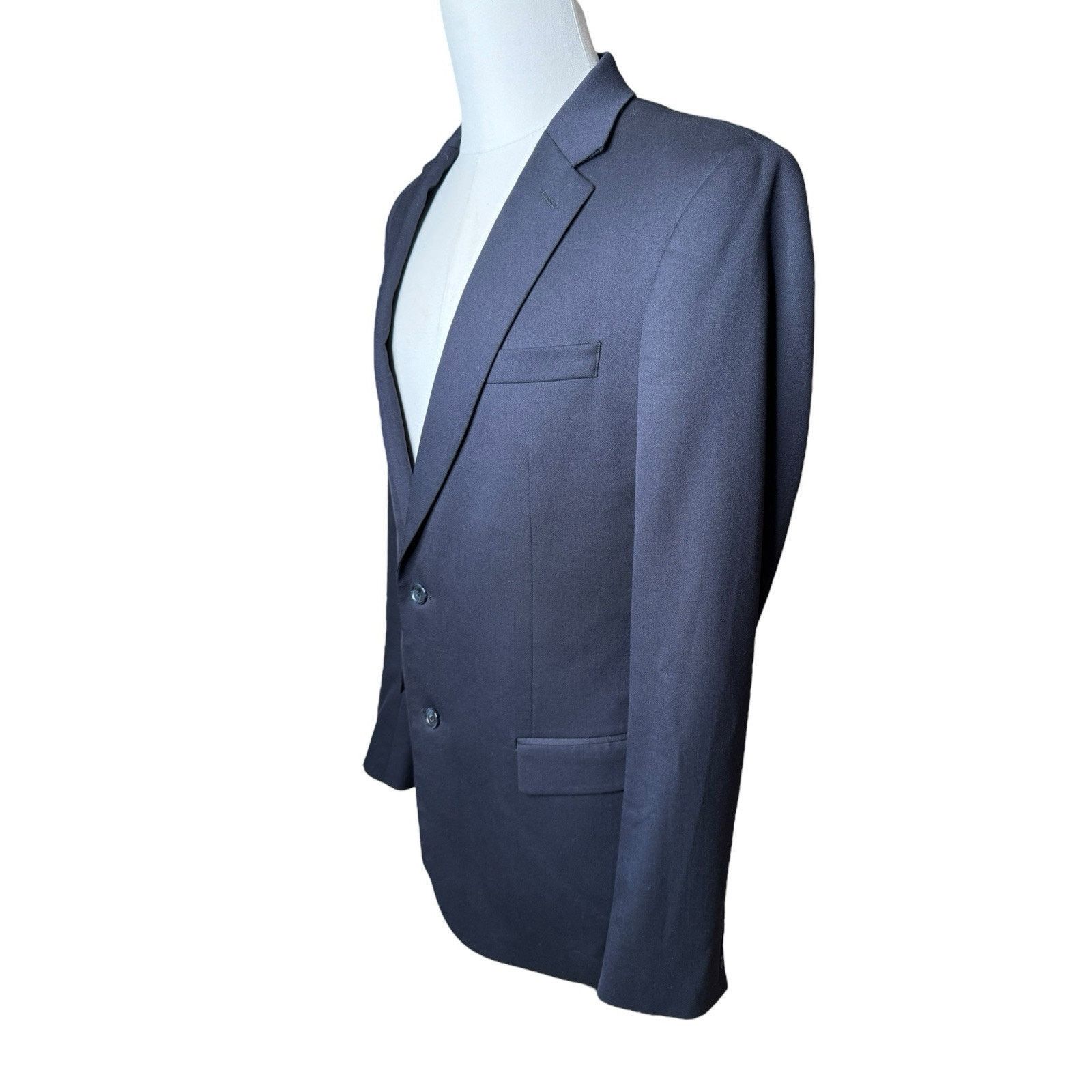 Tommy Hilfiger Tommy Hilfiger Blazer Men’s 44XL Navy Blue Sport Coat Jacket Size 44L - 2 Thumbnail