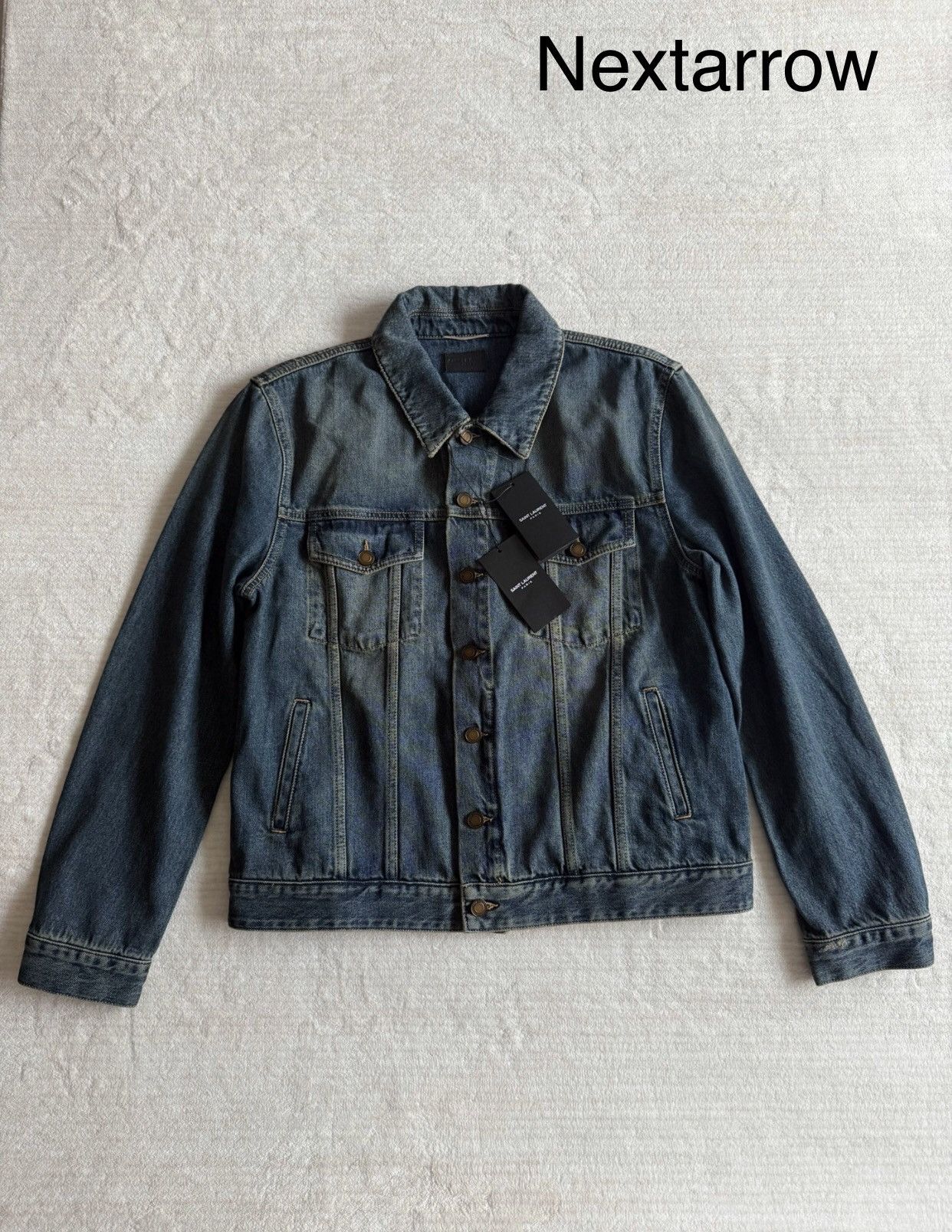 Saint Laurent Paris × Yves Saint Laurent Saint Laurent washed light blue denim jacket2412-Nextarrow Size US XL / EU 56 / 4 - 2 Thumbnail