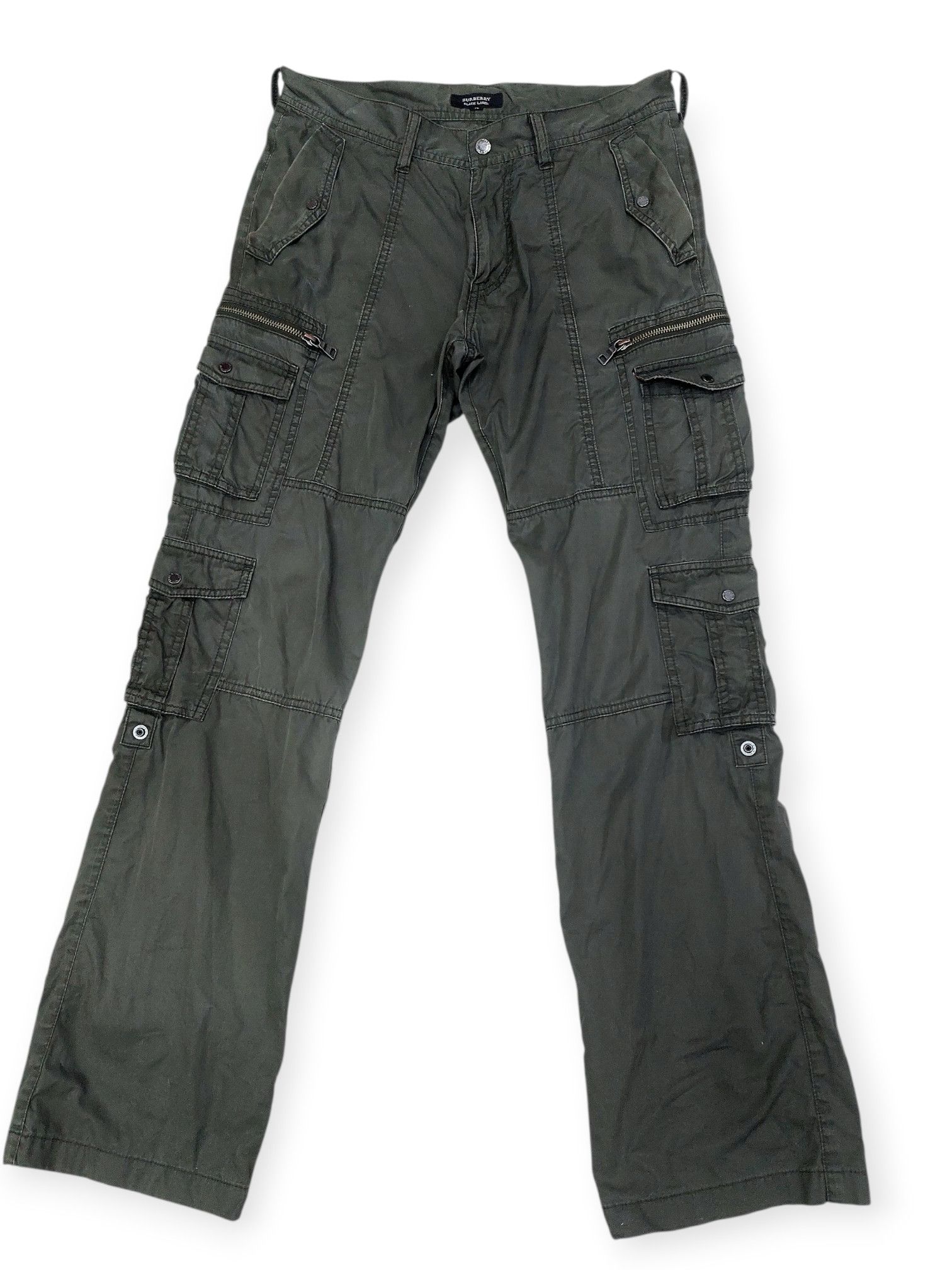 Burberry Japanese Y2K Burberry Black Label Multipocket Cargo Pants Size US 30 / EU 46 - 1 Thumbnail