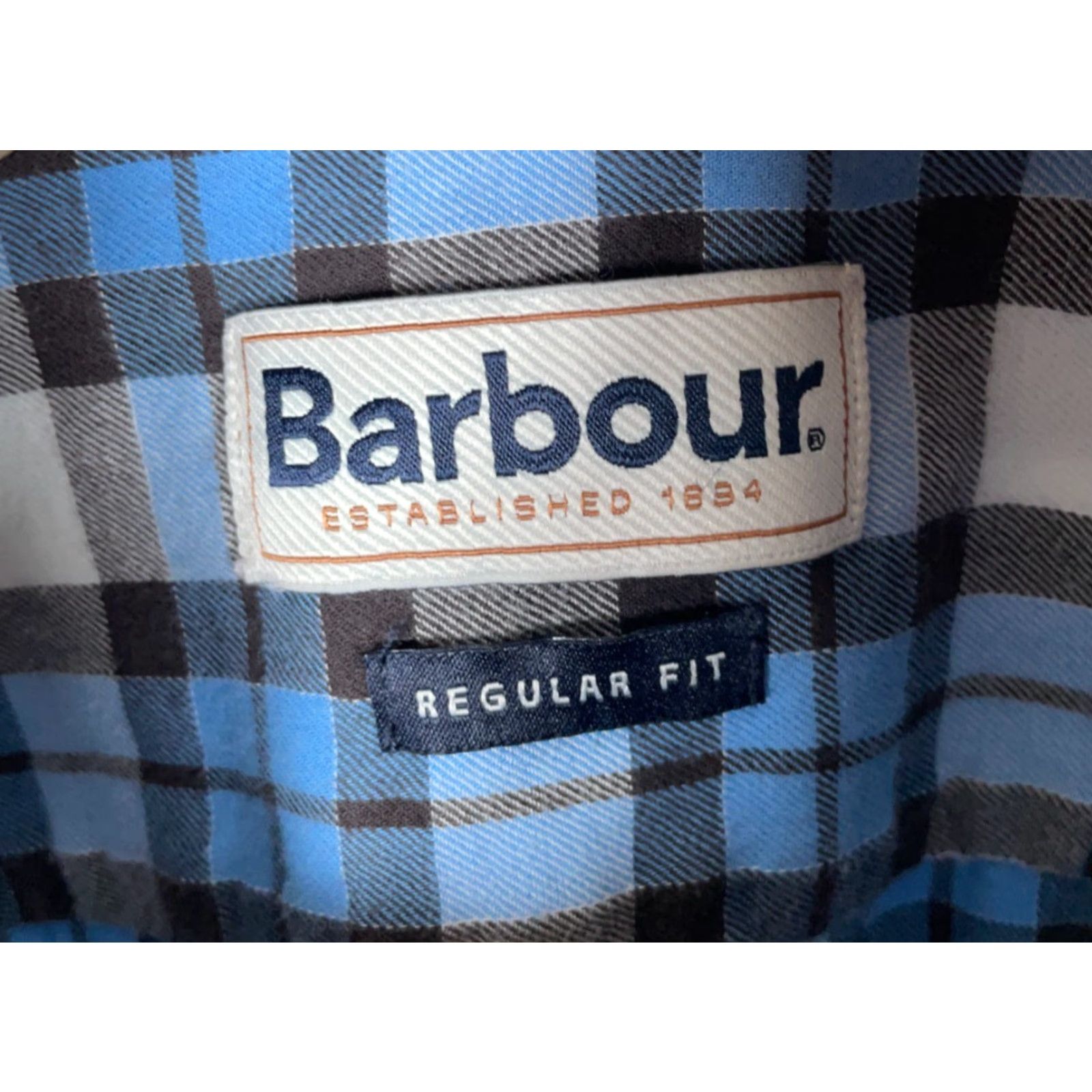 Barbour Barbour Shirt Mens XL Blue Plaid Flannel Lightweight Button-Up Long Sleeve Embroidered Pocket Casual Workwear Mens Size US XL / EU 56 / 4 - 3 Thumbnail