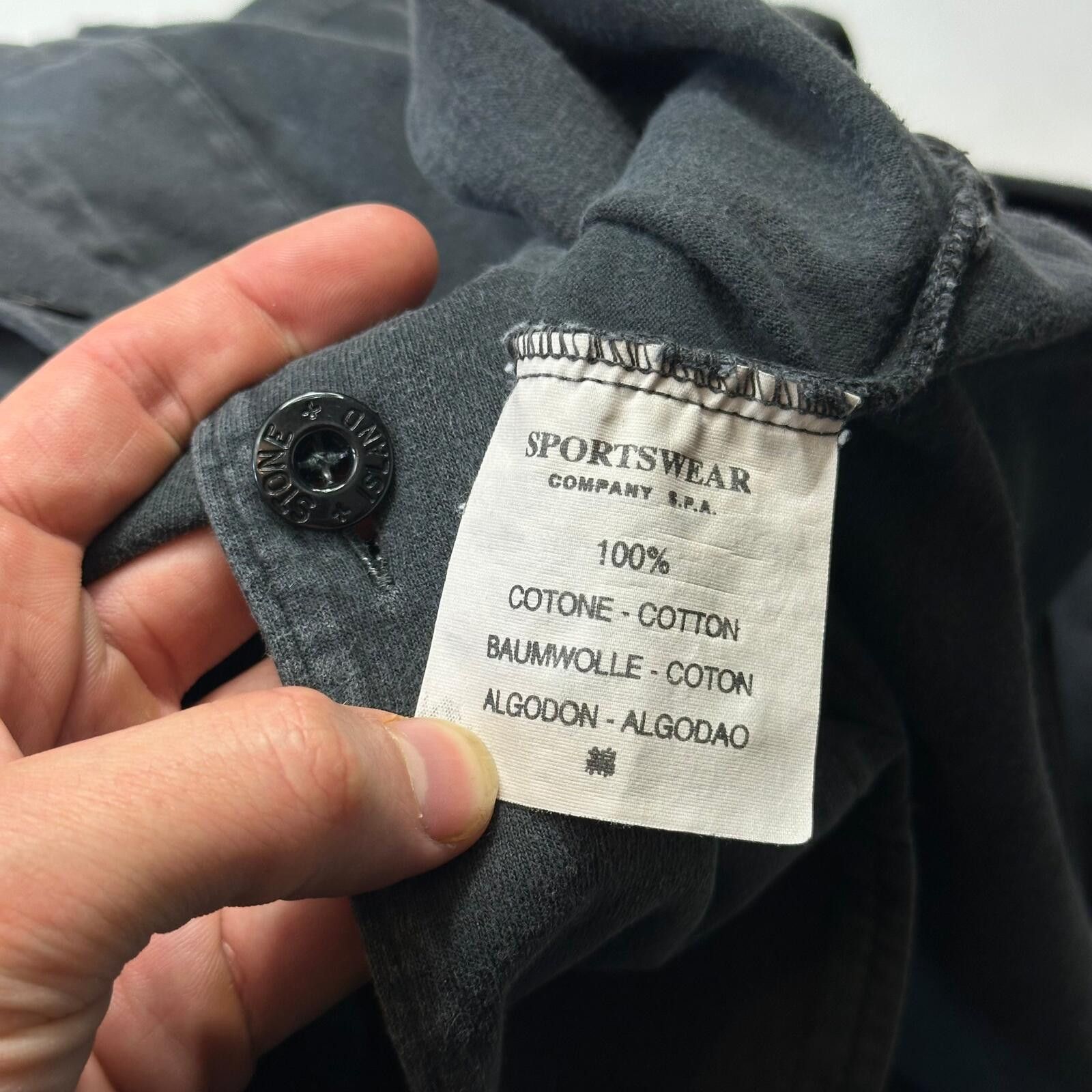 Stone Island Stone Island 1999 Heavy Cotton Spellout Carpenter Shirt M/L Size US L / EU 52-54 / 3 - 6 Thumbnail