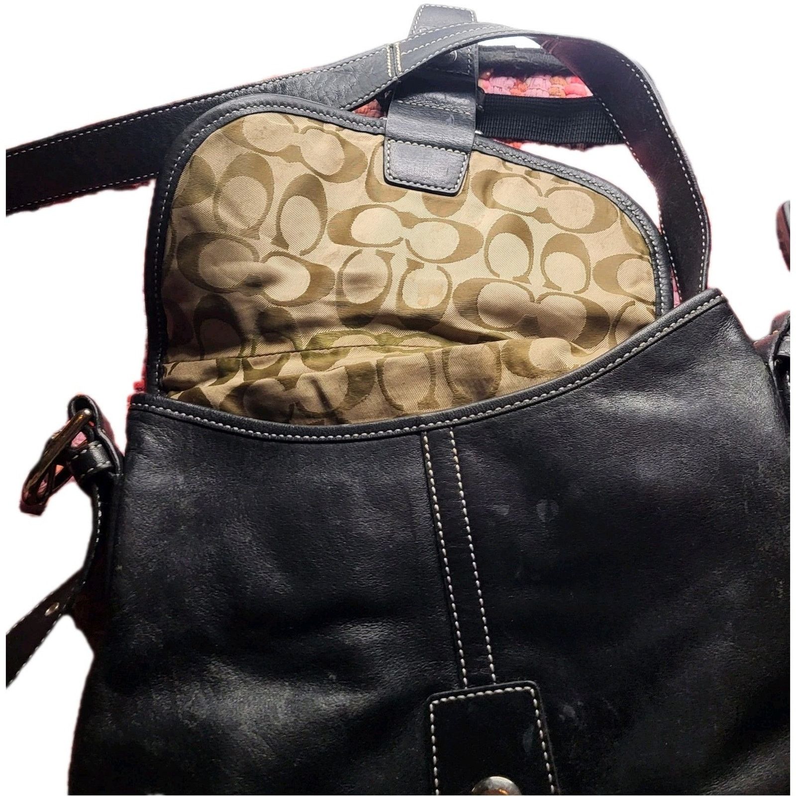 Coach VINTAGE COACH Purse 9480 Soho Cross Body Black Leather Size ONE SIZE - 7 Thumbnail