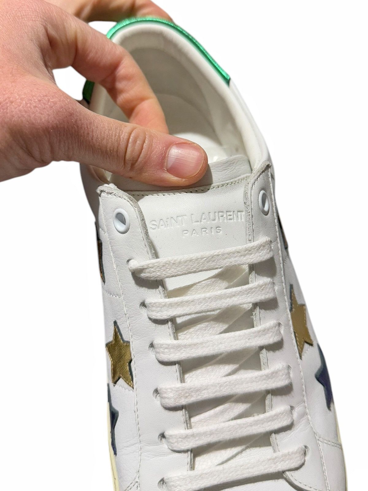 Saint Laurent Paris Court SL06 Rainbow Star Leather Sneaker Size US 9 / EU 42 - 7 Thumbnail