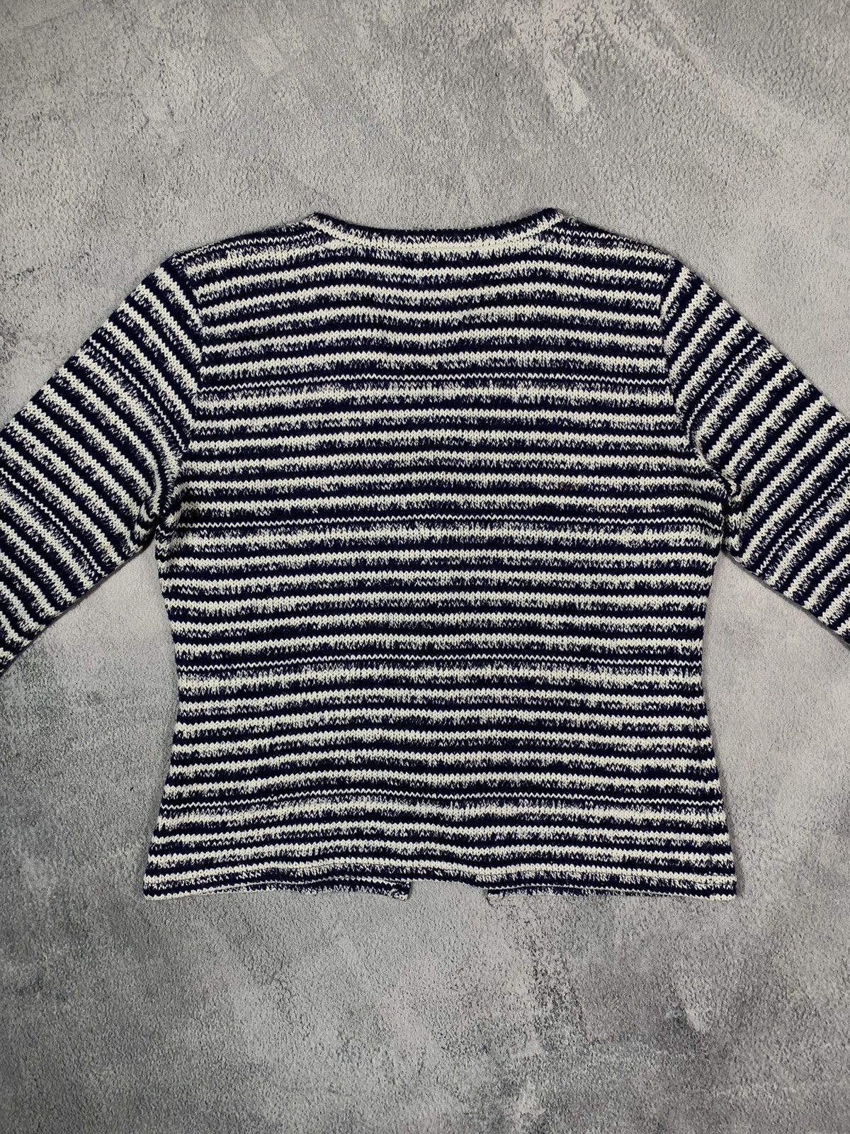 Japanese Brand × Vintage Vintage Y2KJapanese striped cardigan sweater oldmoney size M Size M / US 6-8 / IT 42-44 - 6 Thumbnail