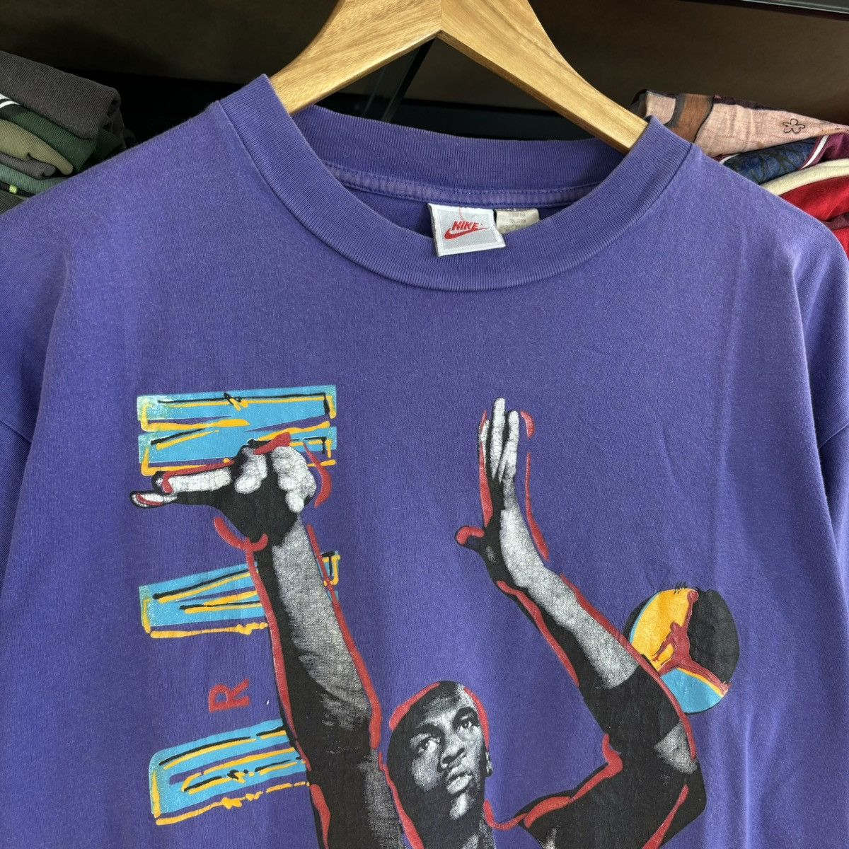 Jordan Brand × Nike × Vintage VINTAGE 90’s NIKE AIR JORDAN BIG LOGO TEE T-SHIRT Size US L / EU 52-54 / 3 - 2 Thumbnail