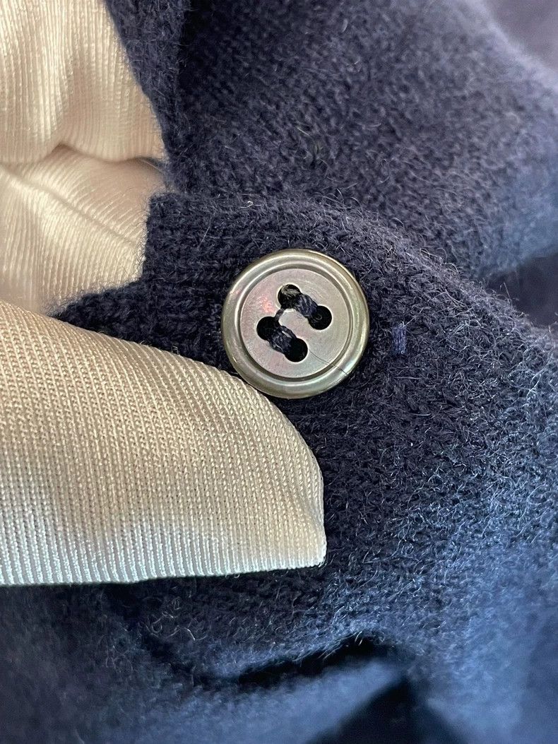 Thom Browne Thom Browne Blue and green cashmere Polo collar T-shirt Size S / US 4 / IT 40 - 6 Thumbnail