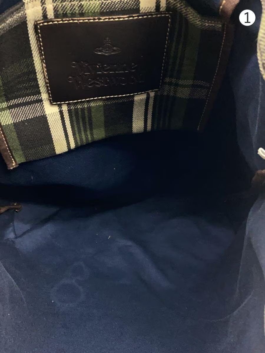 Vivienne Westwood Orb Logo Plaid Tote Bag Size ONE SIZE - 6 Thumbnail