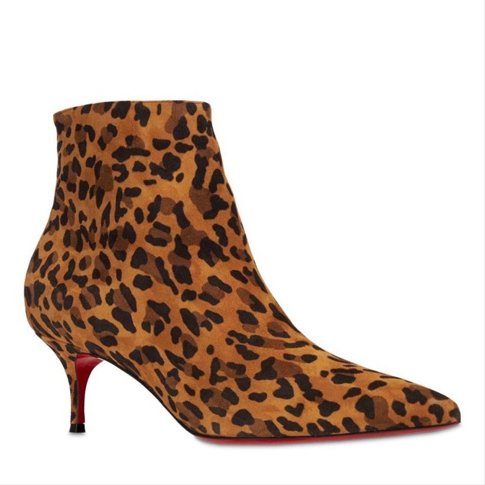 Christian Louboutin So Kate 55 leopard printed heeled suede leather ankle boots Size US 8 / IT 38 - 3 Thumbnail