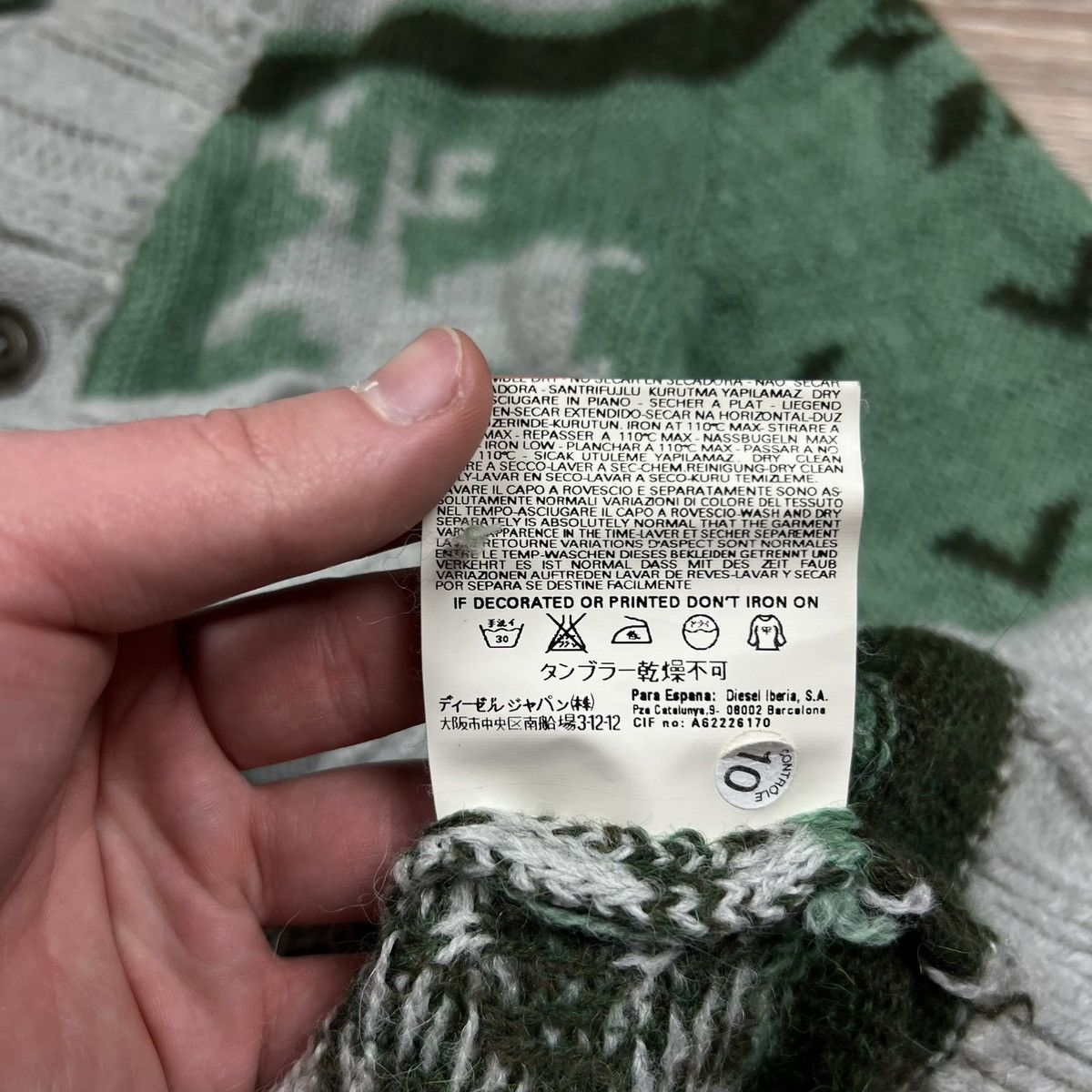 Diesel 00s Diesel Alpaca Wool Vintage Knit Button Up Sweater Size US L / EU 52-54 / 3 - 10 Thumbnail