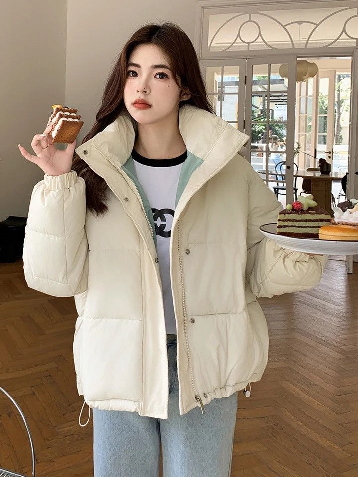 Zoki Streetwear Thick Warm Parkas Women Fashion Patchwork