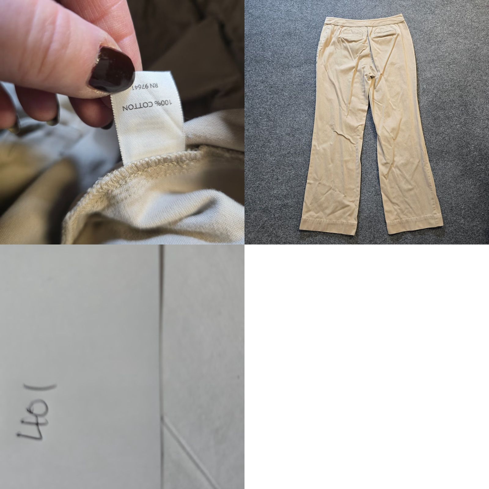 J. Jill J Jill Jeans Pants Women Size 8 Beige Tan Wide-Leg Mid Rise Casual Basic Neutral Size 30" / US 8 / IT 44 - 8 Thumbnail