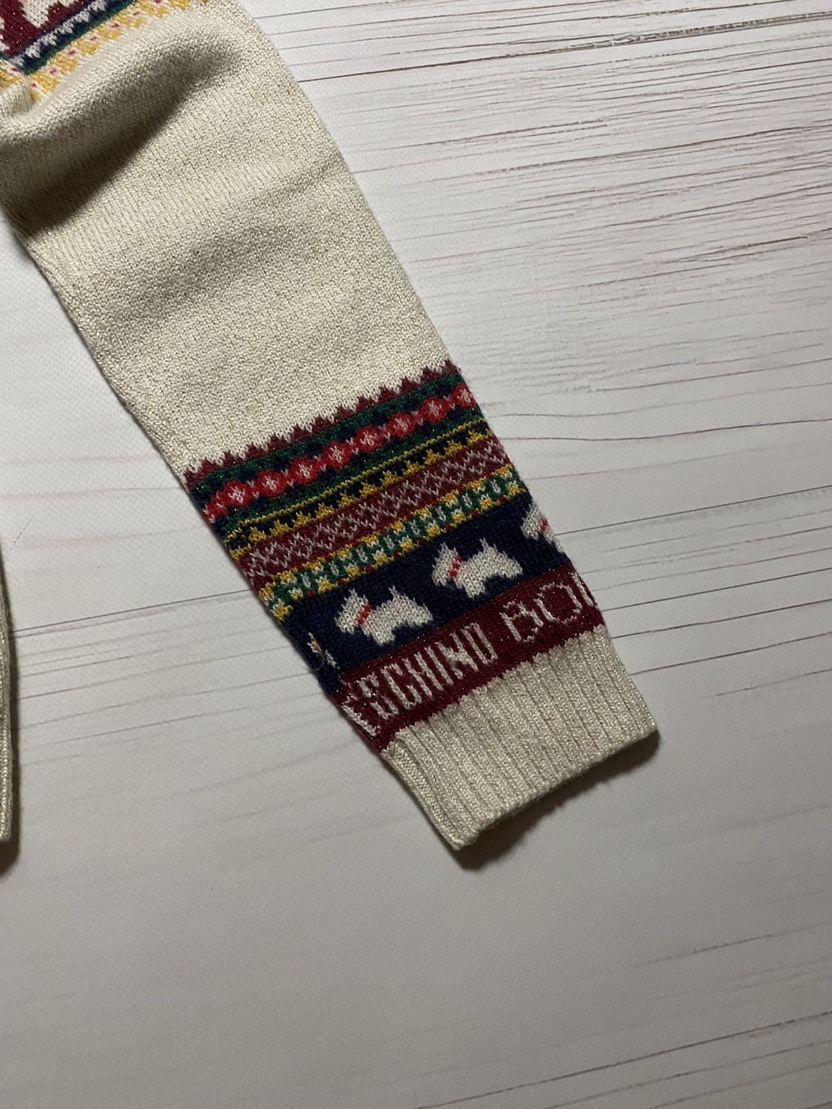 Boutique Moschino Rare Boutique Moschino Multicolour Logo knit wool sweater Size S / US 4 / IT 40 - 15 Thumbnail