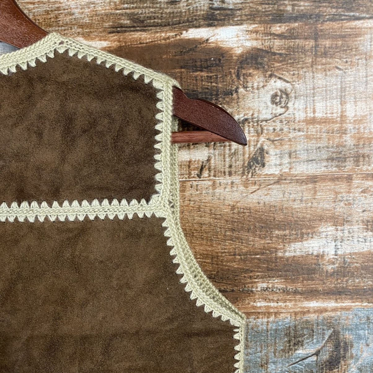 Leather DL Japan handmade leather vintage Brown Vest #C1136 Size US XS / EU 42 / 0 - 16 Thumbnail