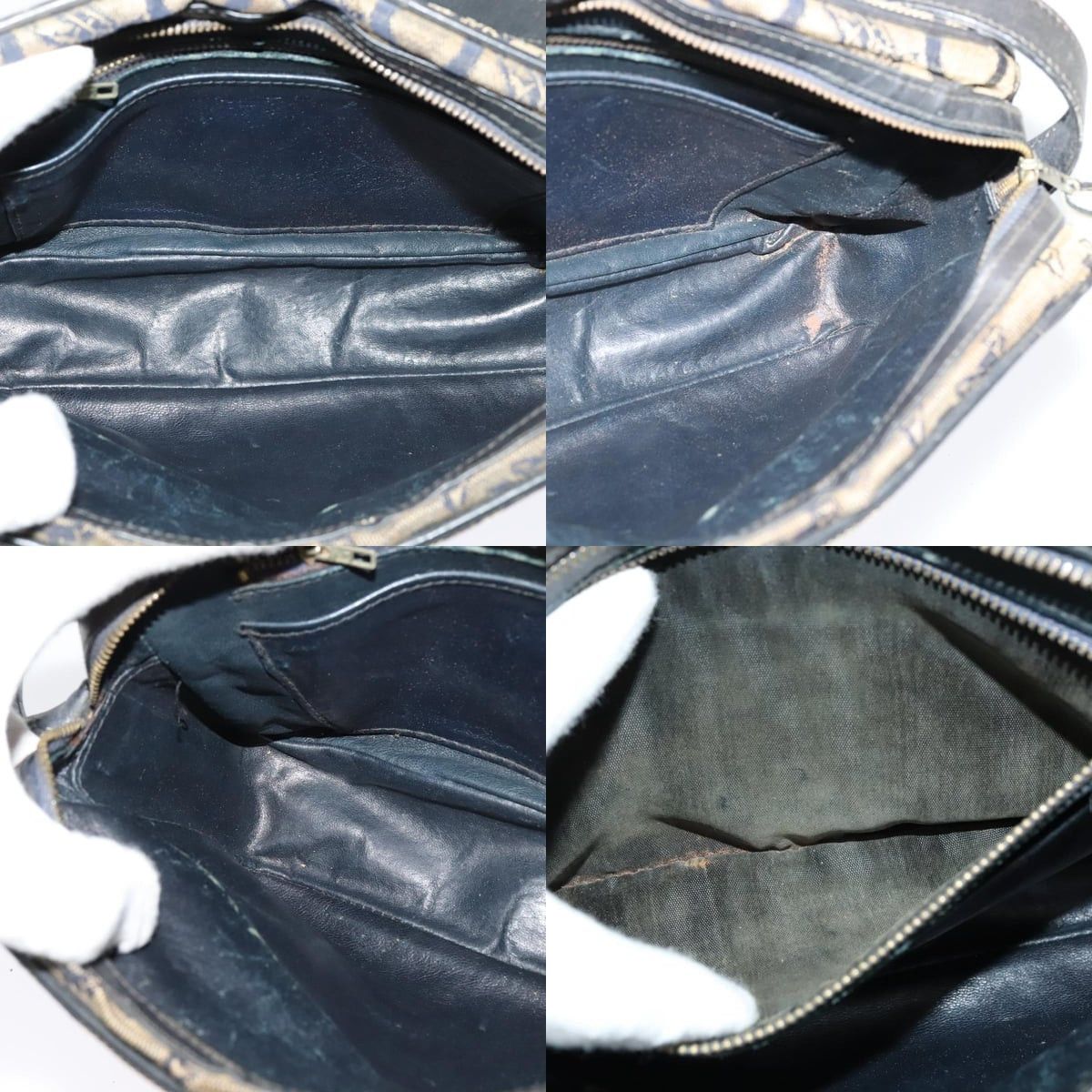 Celine CELINE C Sulky Shoulder Bag Canvas Navy Gold Size ONE SIZE - 11 Thumbnail