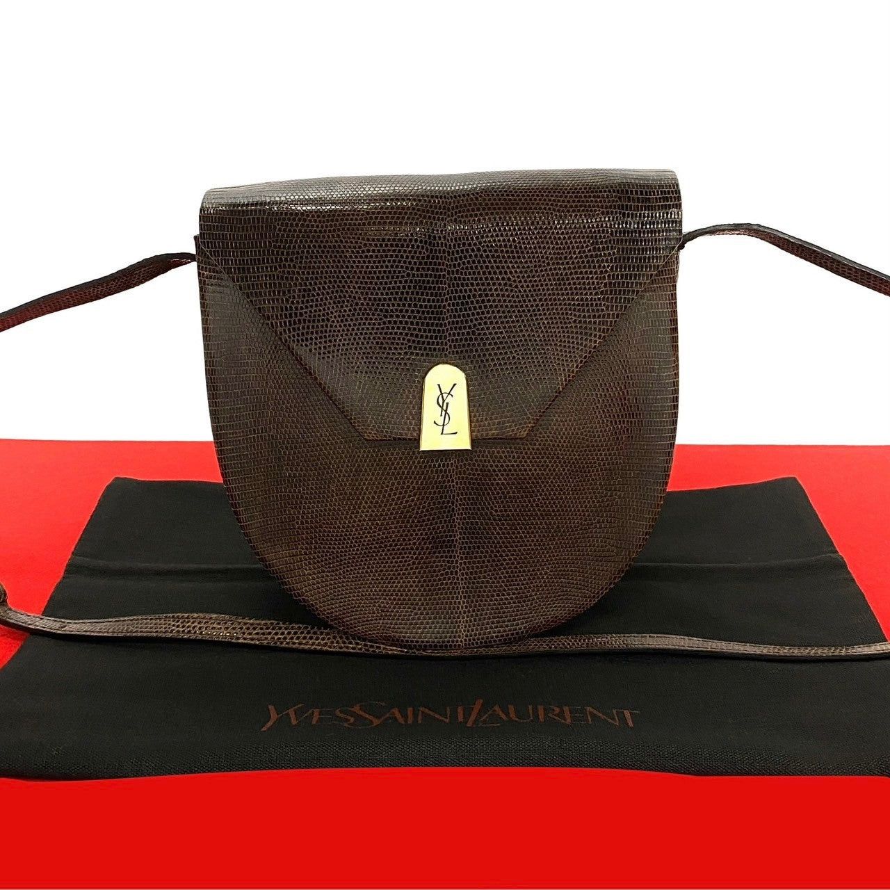 Yves Saint Laurent Yves Saint Laurent Shoulder Bag Brown Leather Size ONE SIZE - 1 Thumbnail