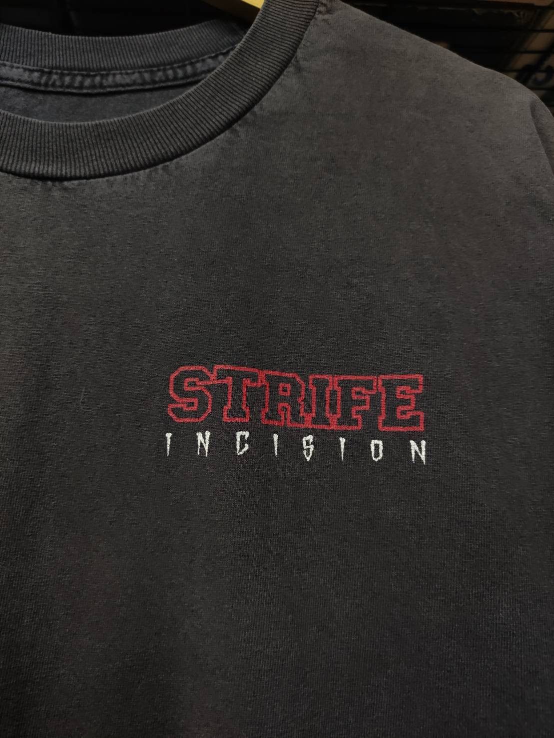 Band Tees Vtg Strife " Incision " War Records Album Promo T-Shirt Size US L / EU 52-54 / 3 - 3 Thumbnail